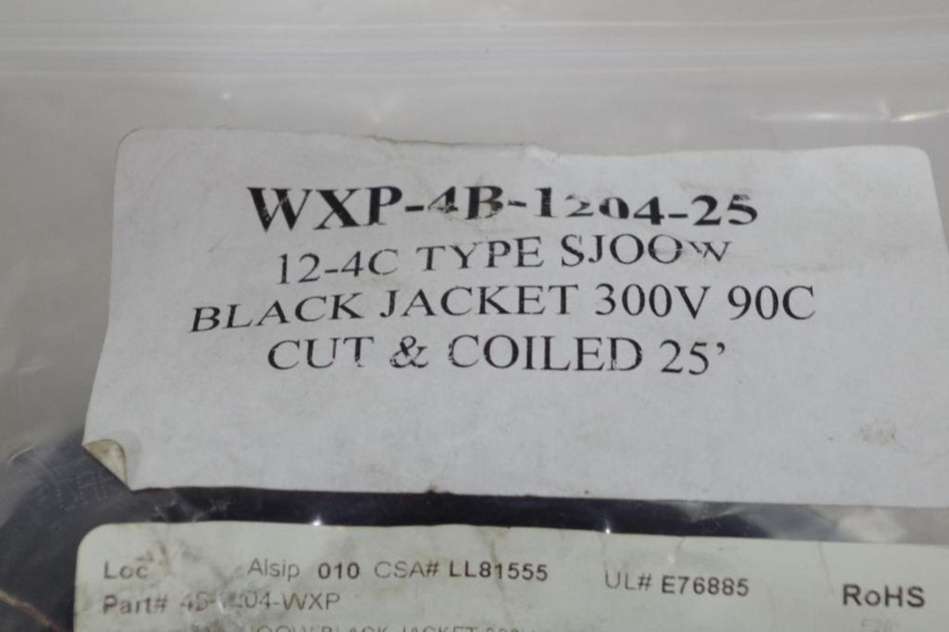 NEW CAROL 25 ft. Portable Cord; Conductors: 4, Wire Size: 12 AWG, Jacket Type: SJOOW, M/N 01381 - Image 3 of 5