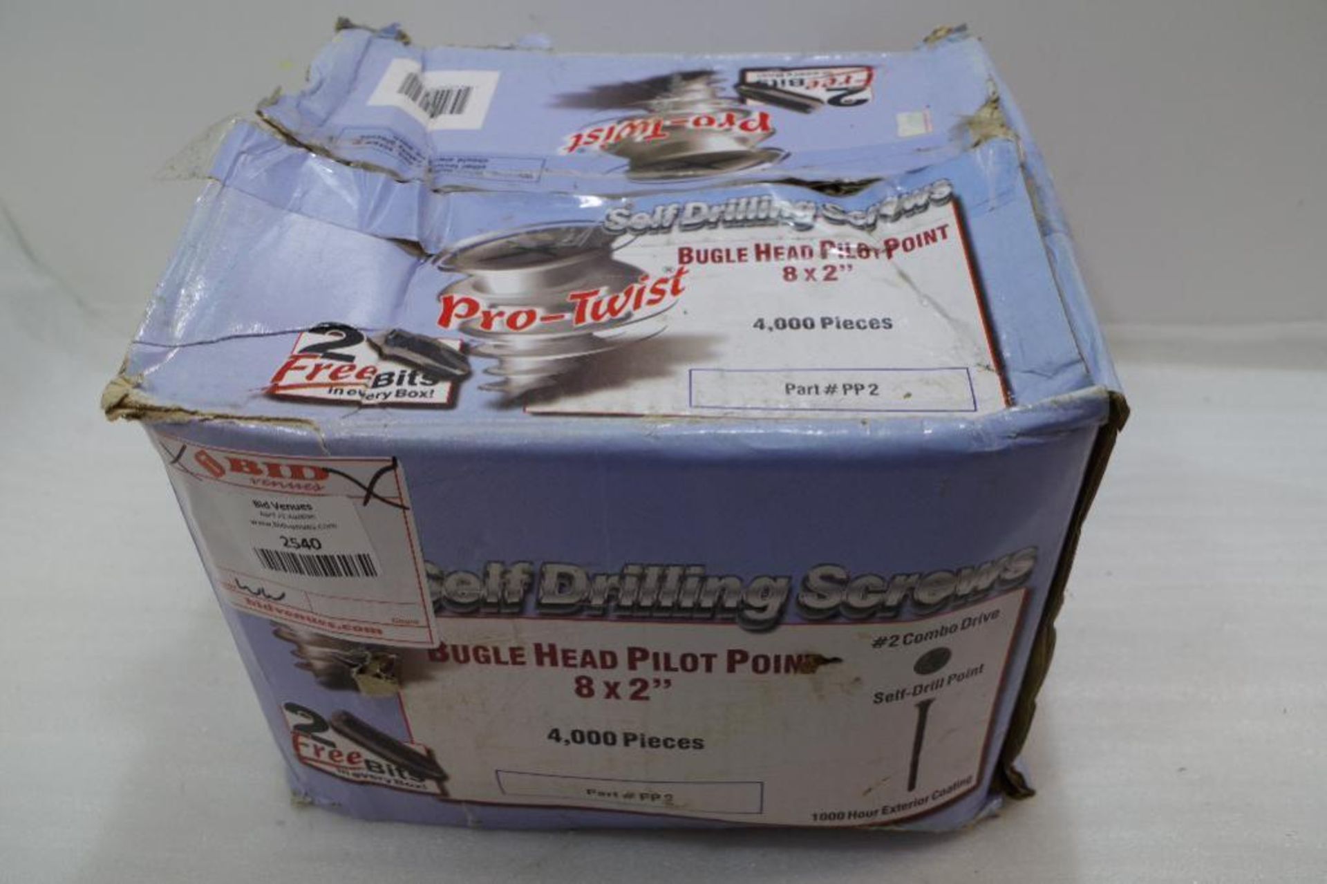 Box of PRO TWIST Self Drilling Screws Bugle Head Pilot Point 8 x 2" (1 Box of Approx. 4000) - Image 3 of 4