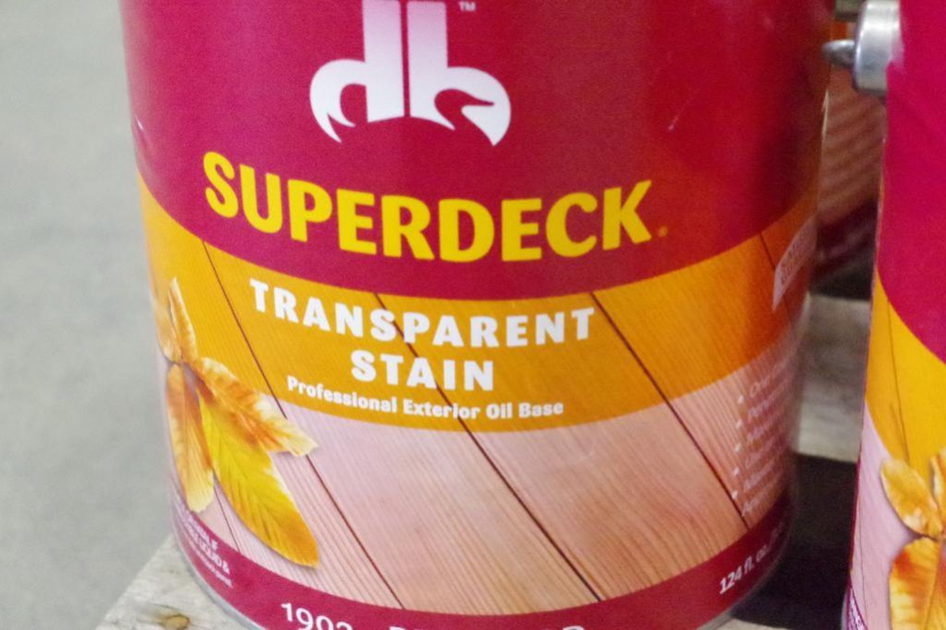(4) Cans SUPERDECK Redwood Transparent Stain M/N 1903 (4 Cans of 124 fl. oz.) - Image 2 of 2
