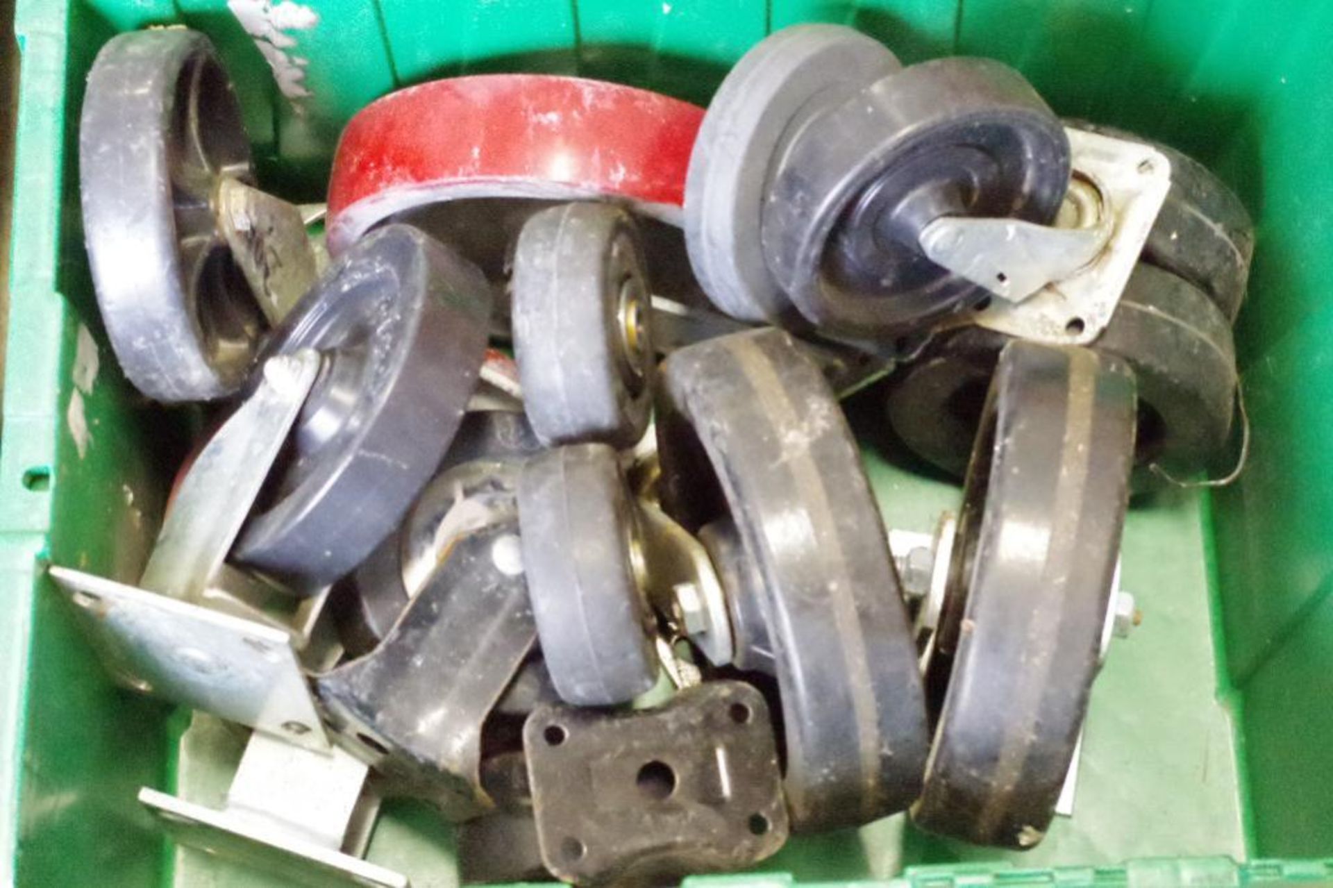 (2) Bins of Misc. Casters, Range Approx. 4" - 8" Diameter, Some Wide - Some Narrow Tread Width - Image 3 of 3