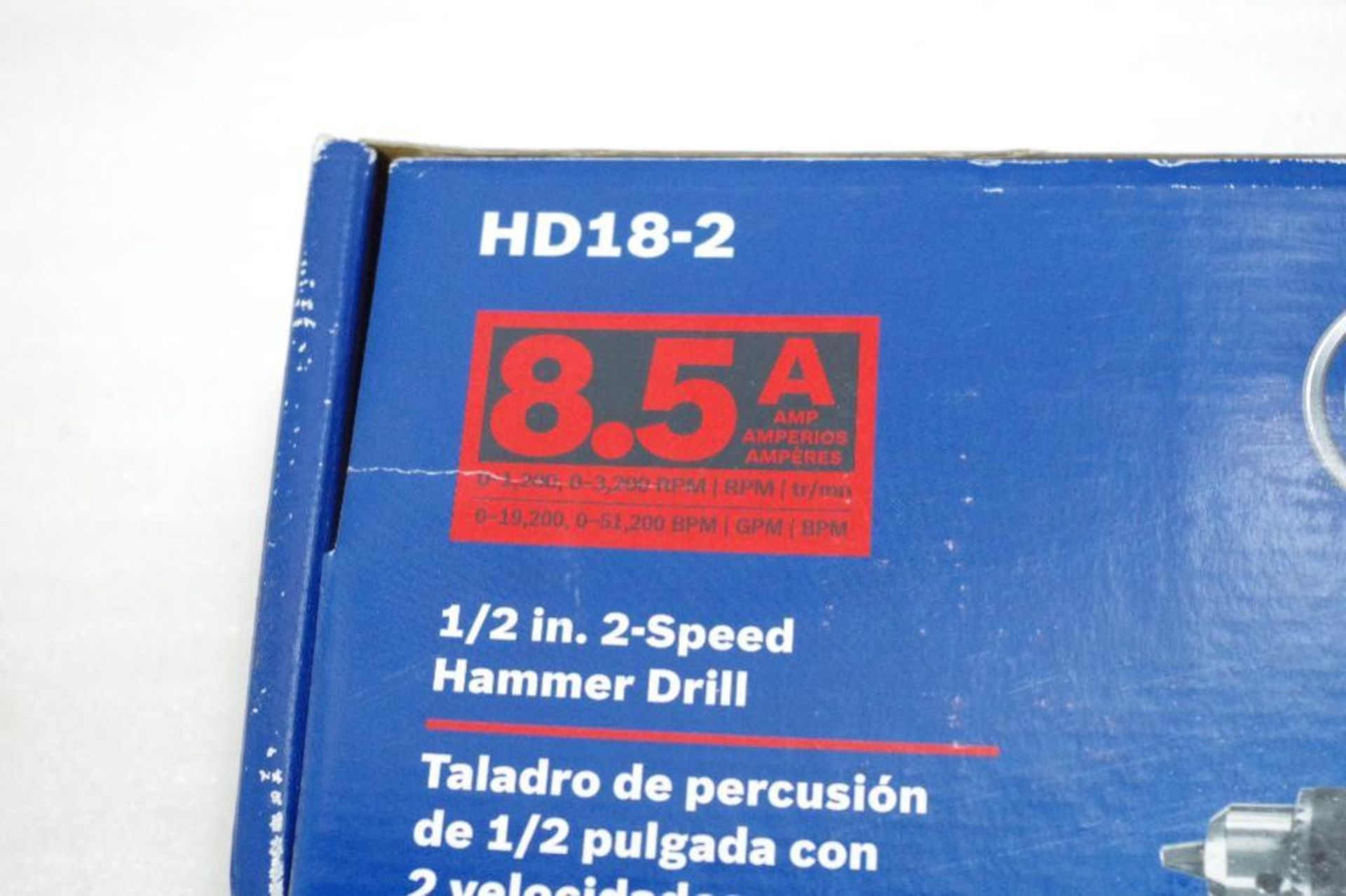 NEW BOSCH Hammer Drill, Two Speeds, 1/2" Chuck, M/N HD18-2 - Image 3 of 3