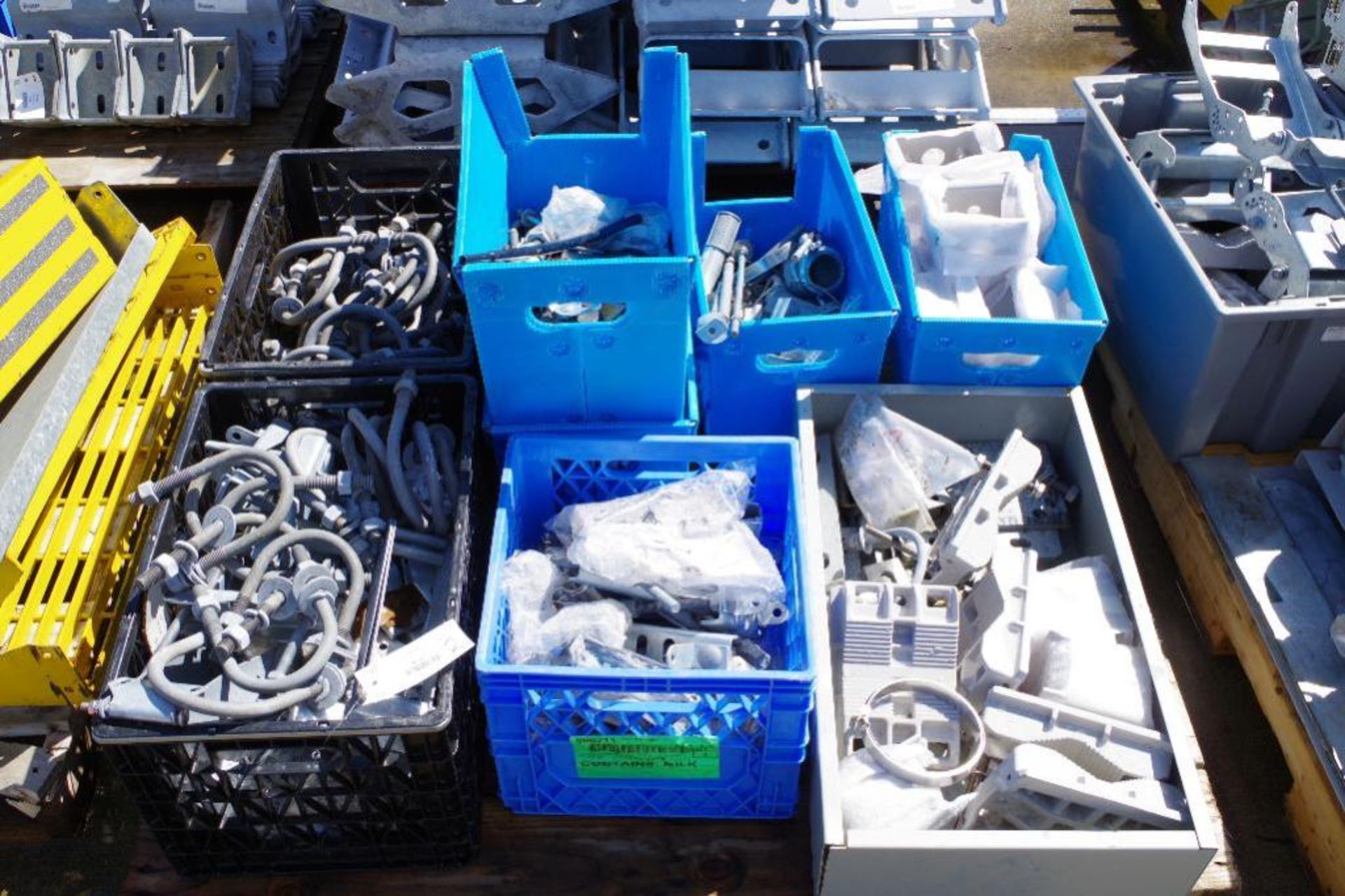 (QTY) Bins of U Bolts & Other Misc. Steel/Metal Pieces & Parts