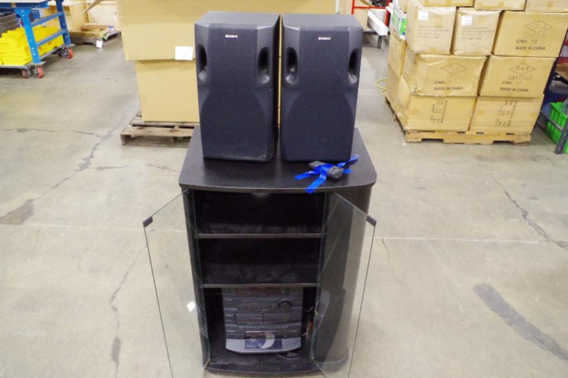 SONY Rack Style Stereo System w/ Speakers, Remote Control & Cabinet M/N LBT-D270 - Image 3 of 8