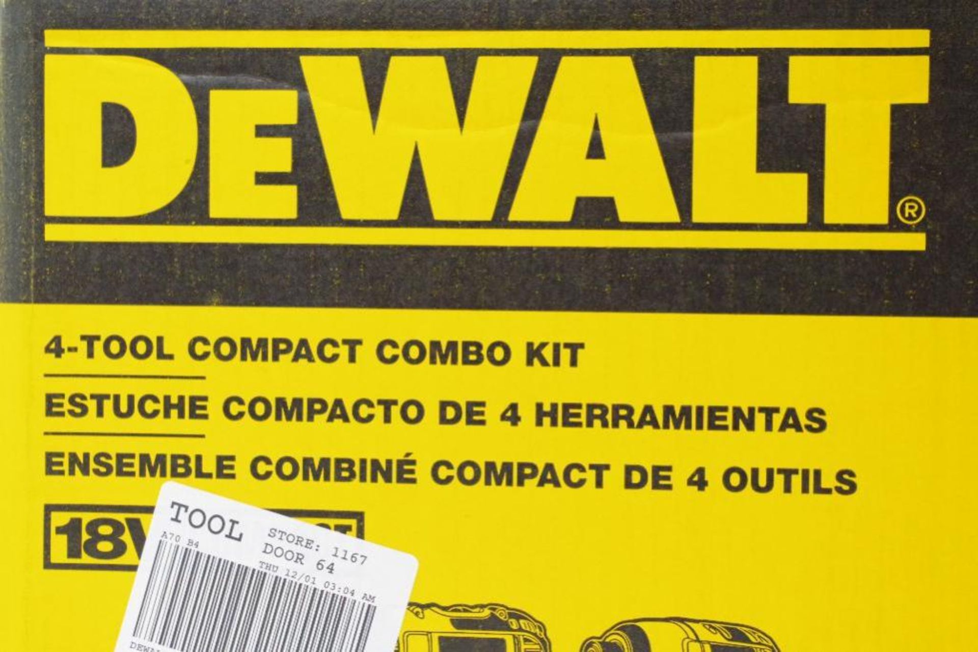 NEW DEWALT 18V 4-Tool Compact Combo Kit (see description) - Image 2 of 4