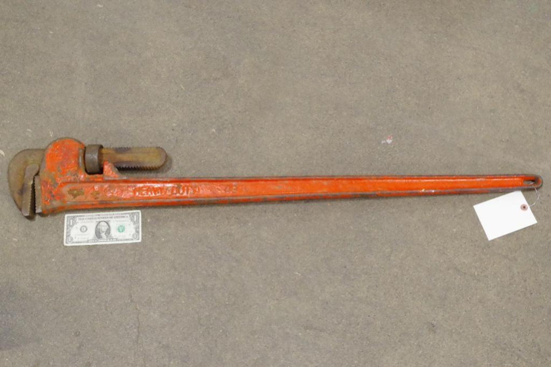 Heavy Duty 48" Pipe Wrench, Slight Bend in Handle - Image 2 of 3