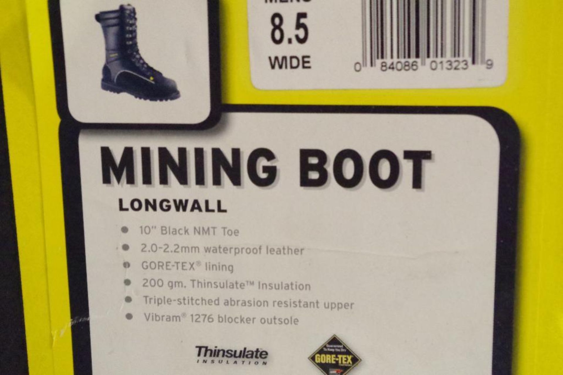 NEW LACROSS 10"H Men's Black Miner Boots, Composite Toe, Leather Upper, Size 8-1/2 M/N 00552090-8.5W - Image 3 of 3