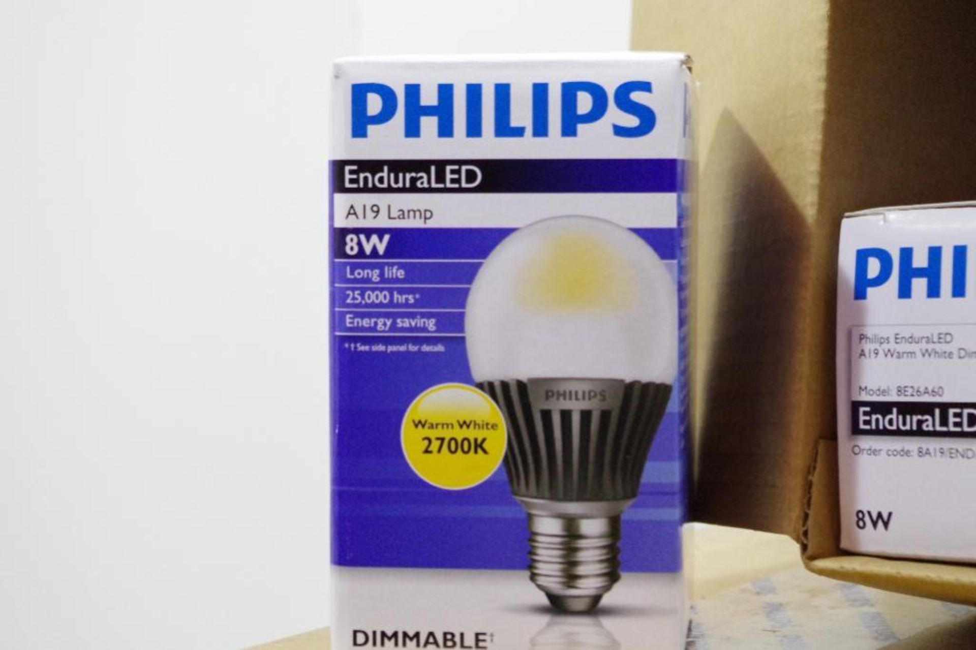 (6) Cases PHILIPS 8W LED Lamp, A19, 450 Lumens (6 Cases of 6 Each) - Image 2 of 4