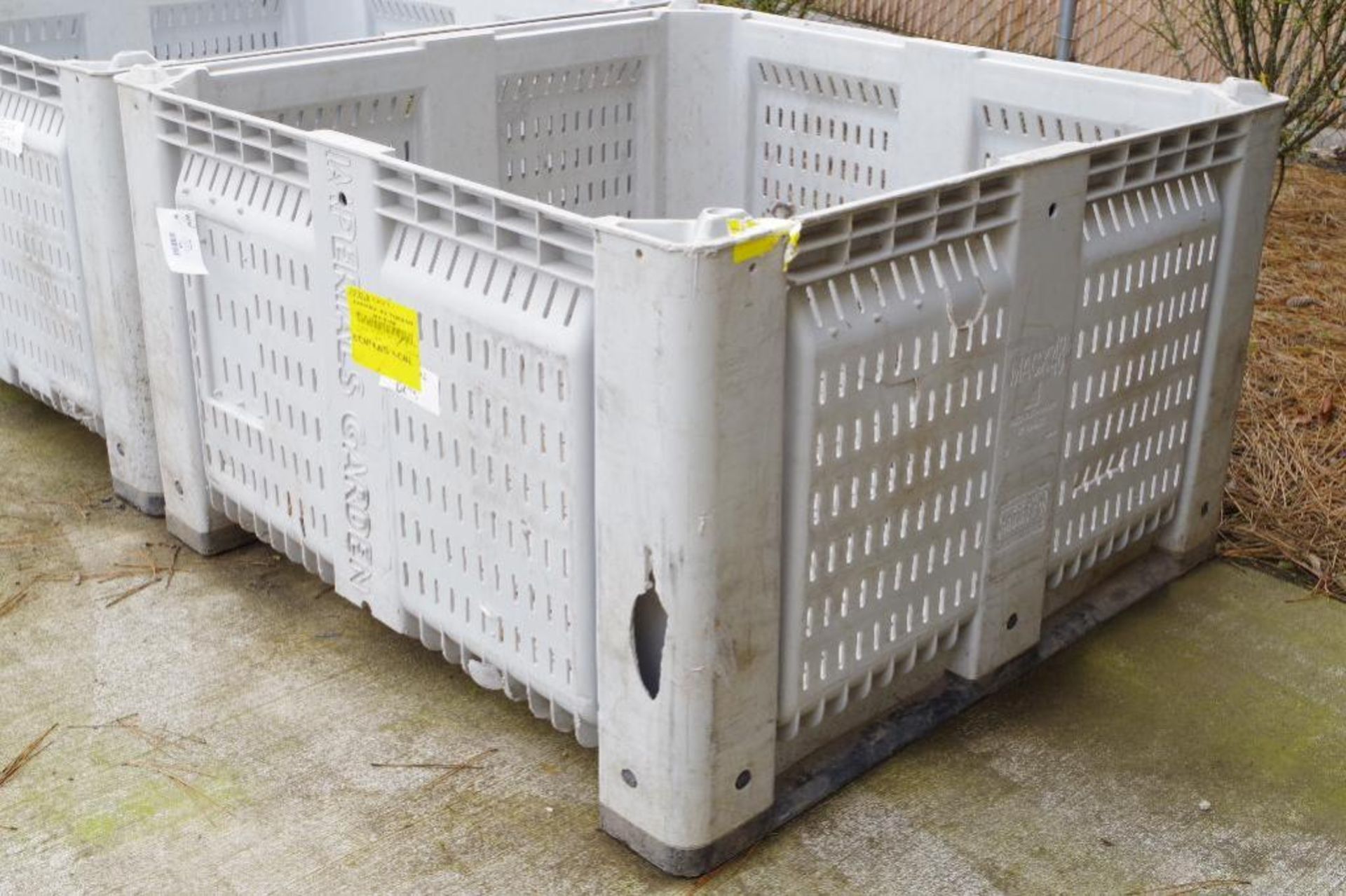 Pallet Based Plastic Storage / Transport Bin Approx. 4'W x 4'L x 29"H - Image 2 of 2