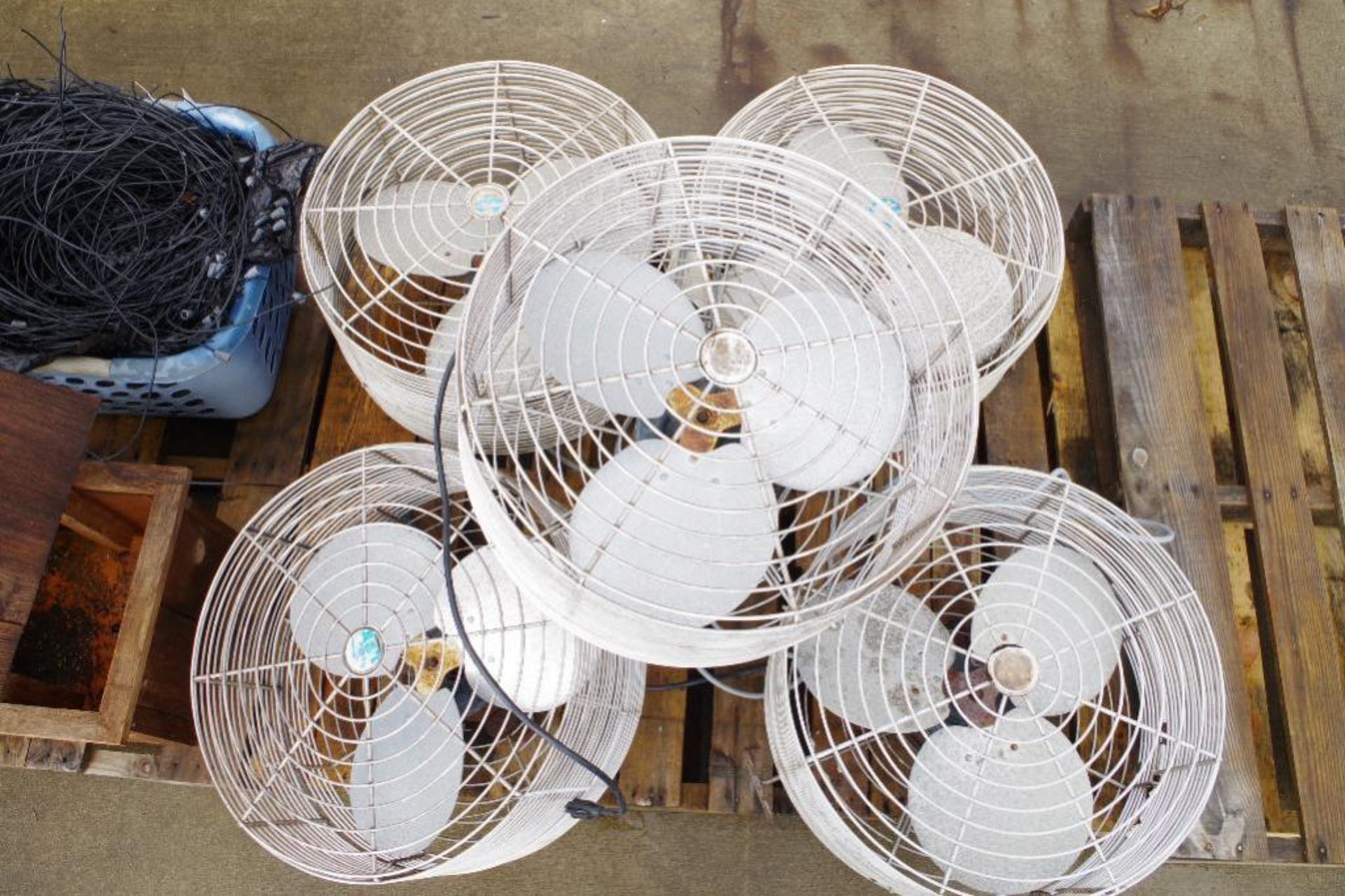 (5) SCHAEFER Greenhouse Ventilation Fans w/ Mounting Brackets, 21" Dia.