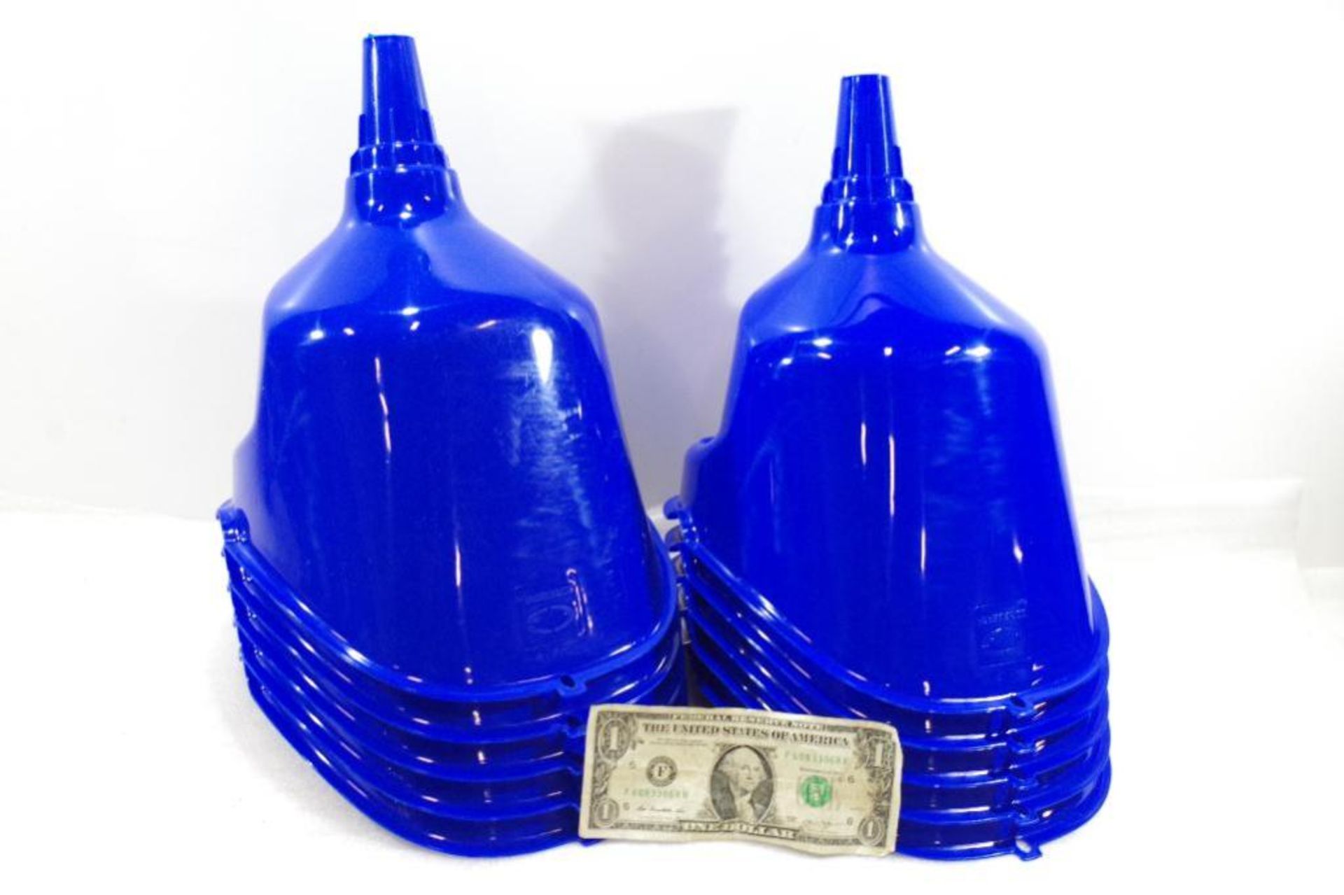 (10) Large PELL INDUSTRIAL Funnels w/ Screens