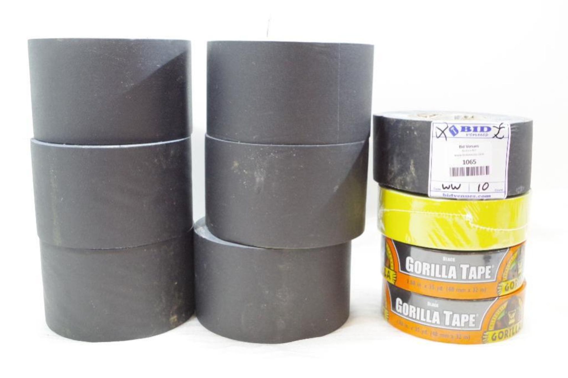 (10) Rolls of Tape: GORILLA, NASHUA, and Unknown Brand 3.75"W Rolls of Black Tape - Image 2 of 2