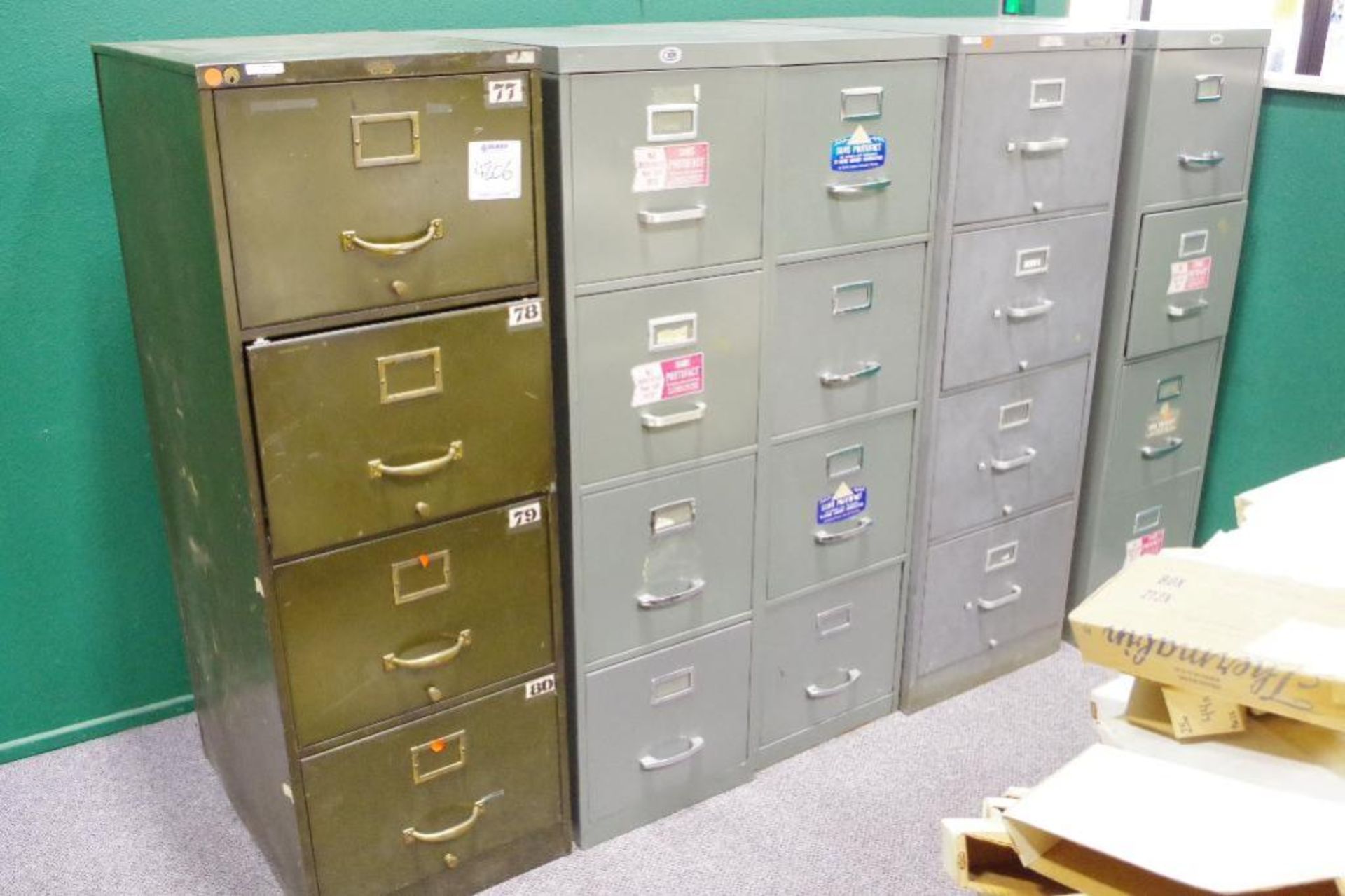 (5) 4 -Drawer Filing Cabinets