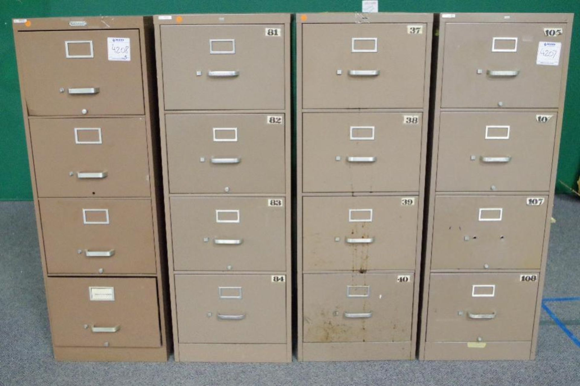 (4) 4-Drawer Filing Cabinets