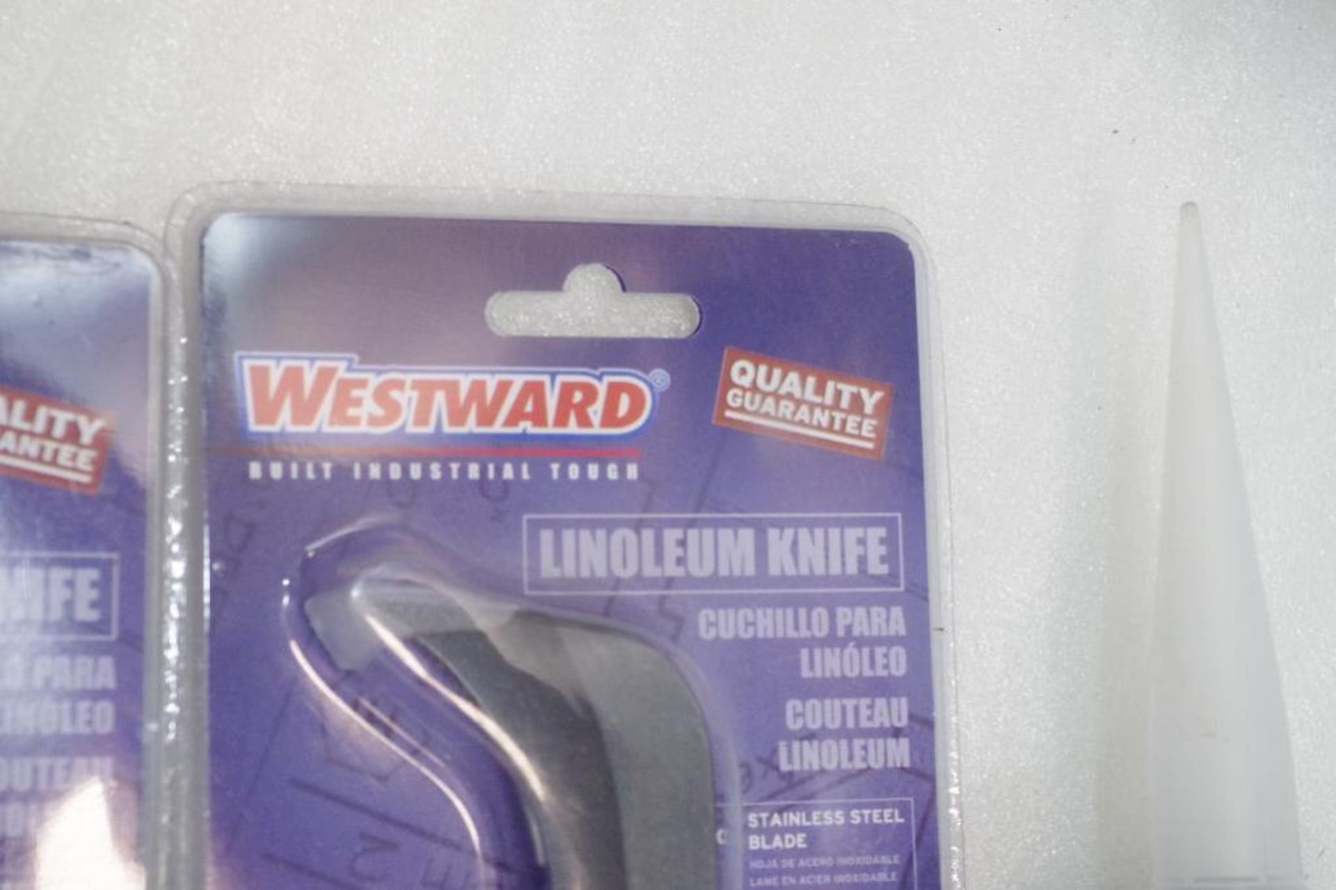 (7) Misc. Tools: (2) WESTWARD Caulking Guns, (2) WESTWARD Linoleum Knives, 3M Hand Block & More - Image 2 of 6