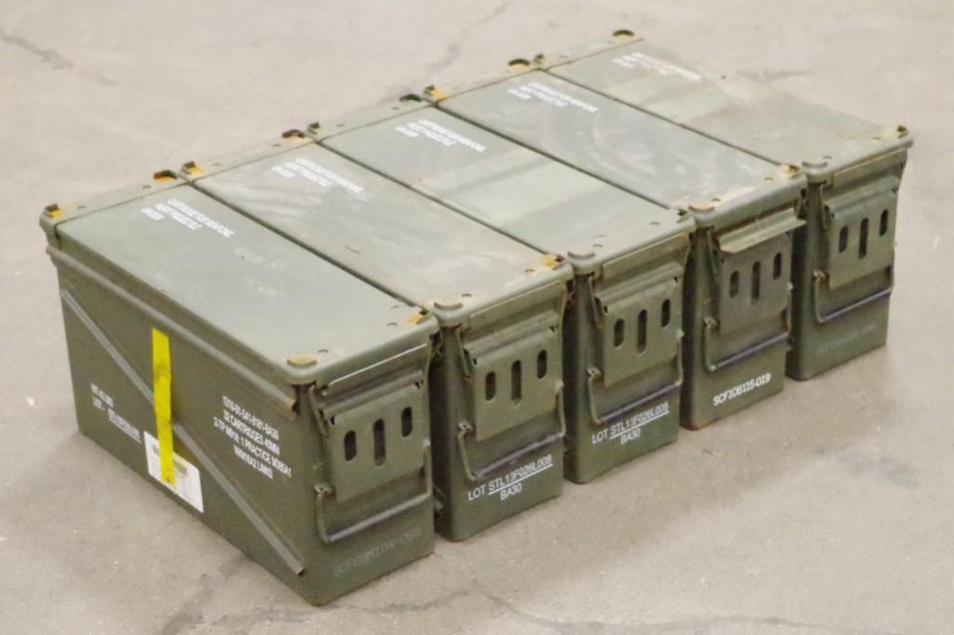 (5) Genuine Military Ammo Cans M116A2, Size: 6"W x 18"D x 10"H - Image 3 of 3