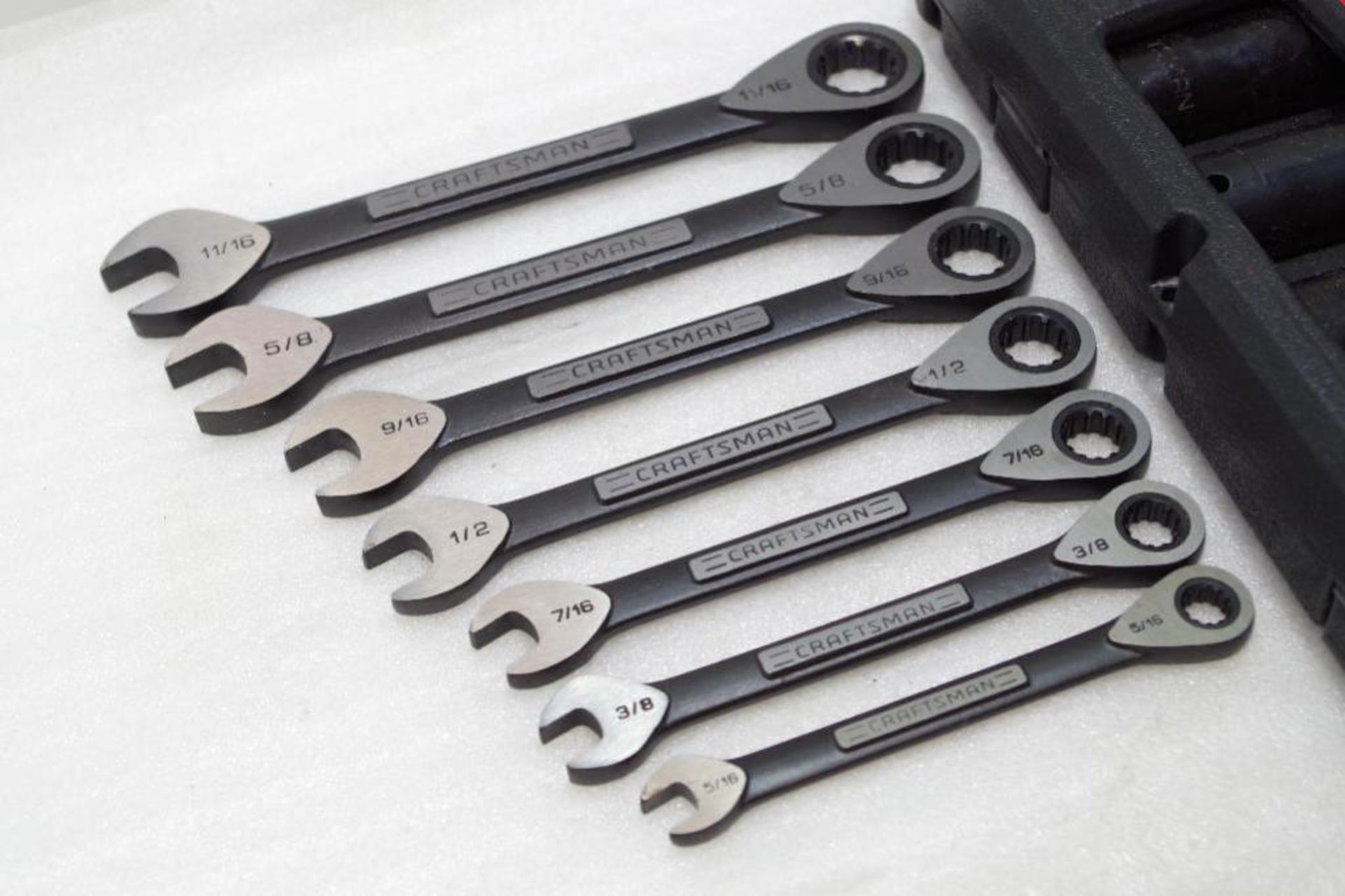 (2) CRAFTSMAN Tool Sets: 12-Piece 1/2" SAE Deep Socket & 7-Piece Universal SAE Ratcheting Wrenches - Image 3 of 3