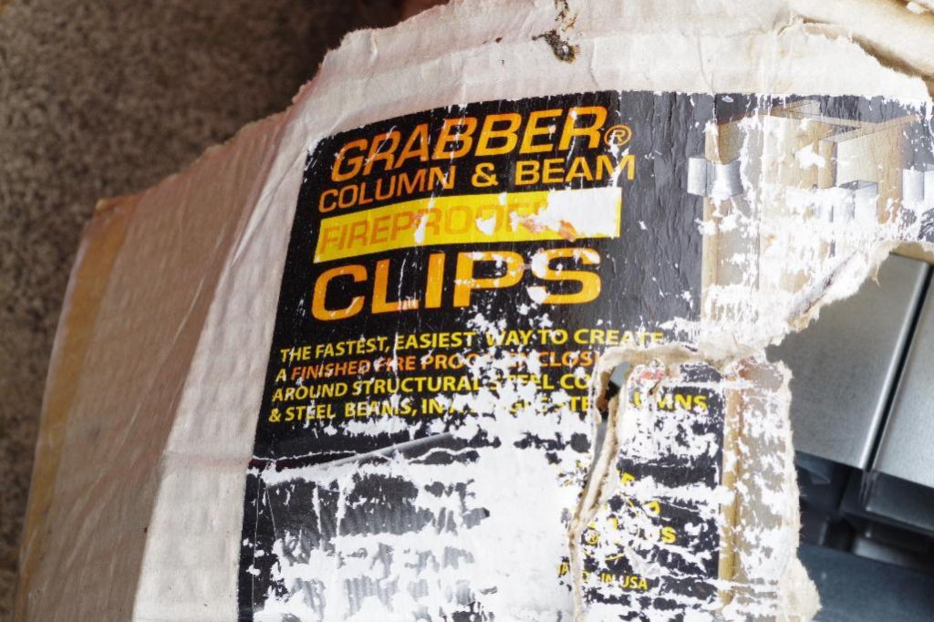 (QTY) Grabber Column & Beam Fireproof Clips & BRUTE Red Can - Image 2 of 3
