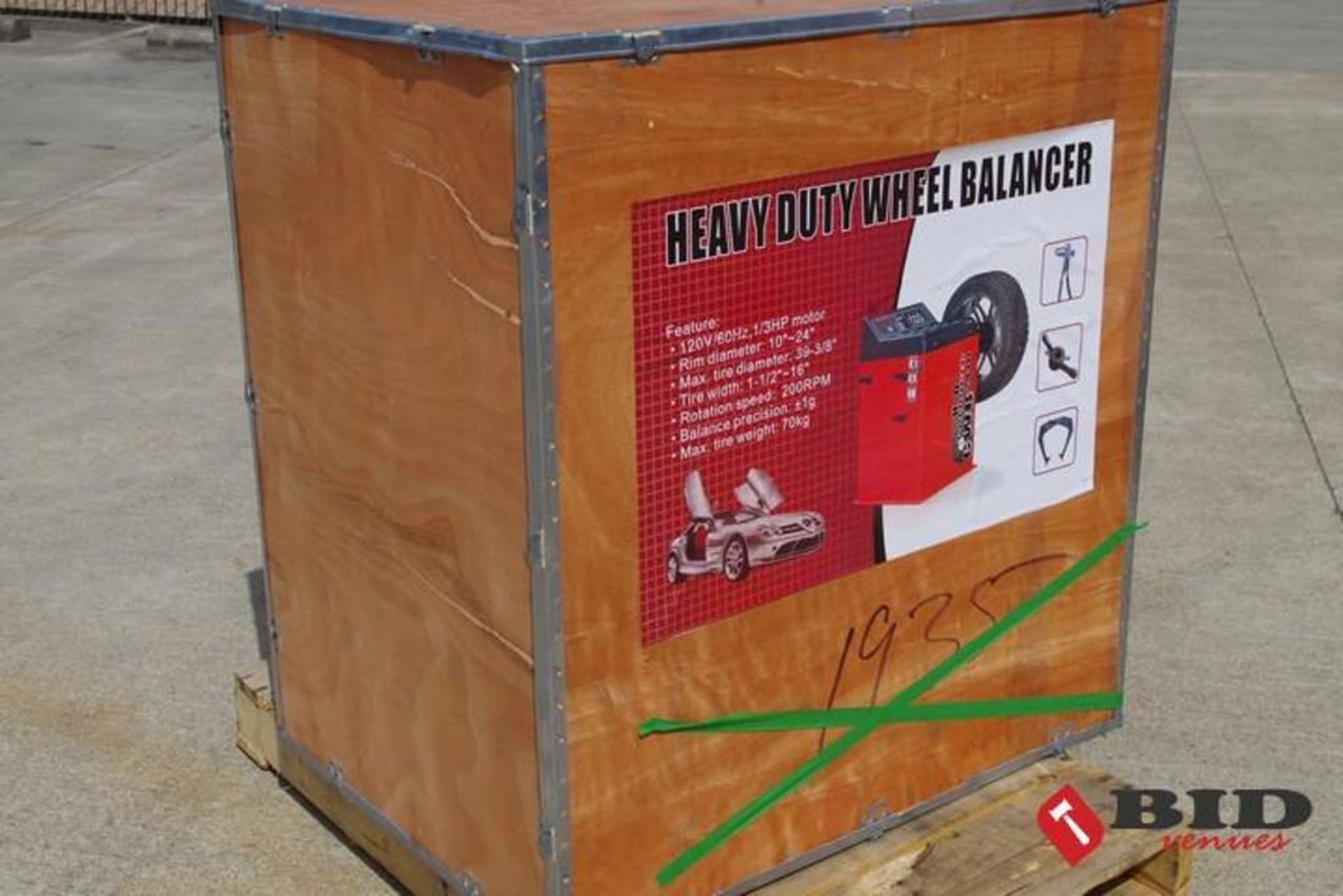 NEW Heavy Duty Wheel Balancer, 110 V, 60 Hz, 1/3 HP Motor - Image 3 of 3