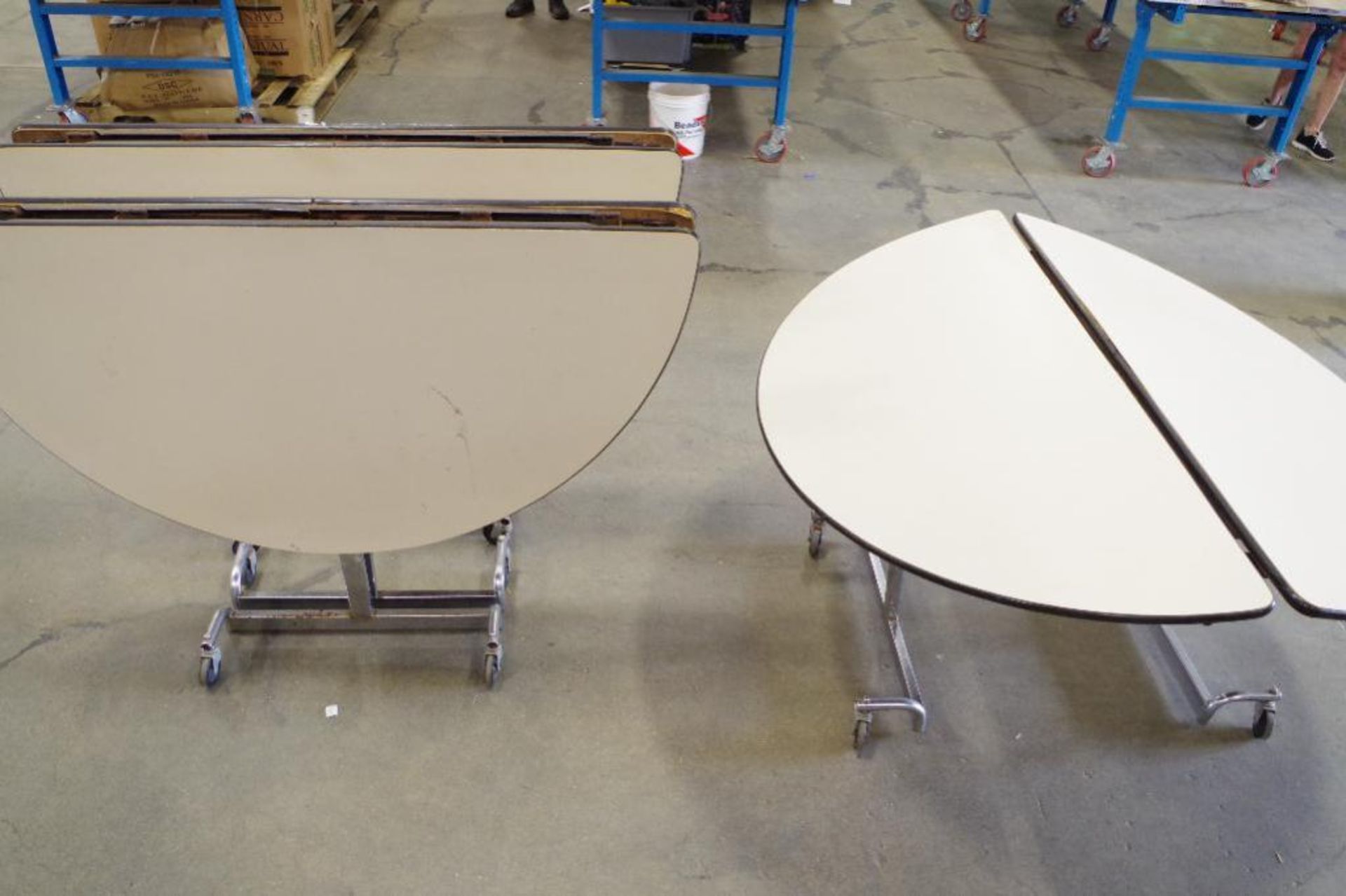 (3) Folding & Rolling Event Tables, 5' Diameter (Can seat approx. 8 per table) - Image 2 of 2