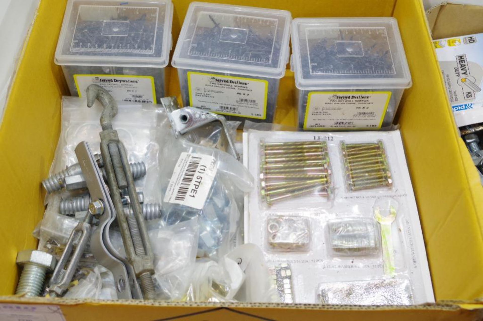 (QTY) Misc. Hardware: Drywall Screws, Steel Spring Clips, Staples & More - Image 2 of 7