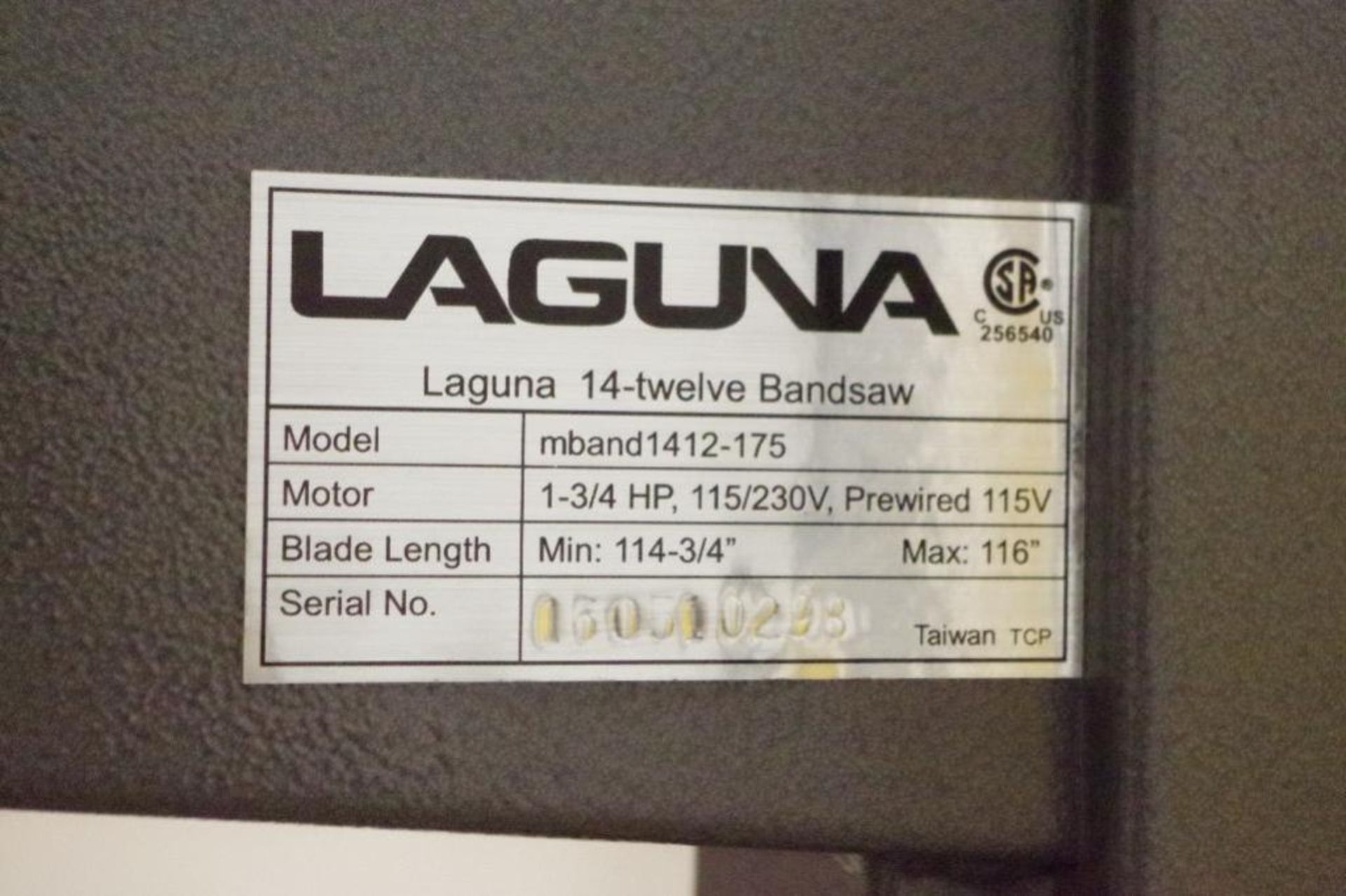 NEW LAGUNA 14-Twelve Bandsaw M/N mband1412-175 - Image 4 of 7