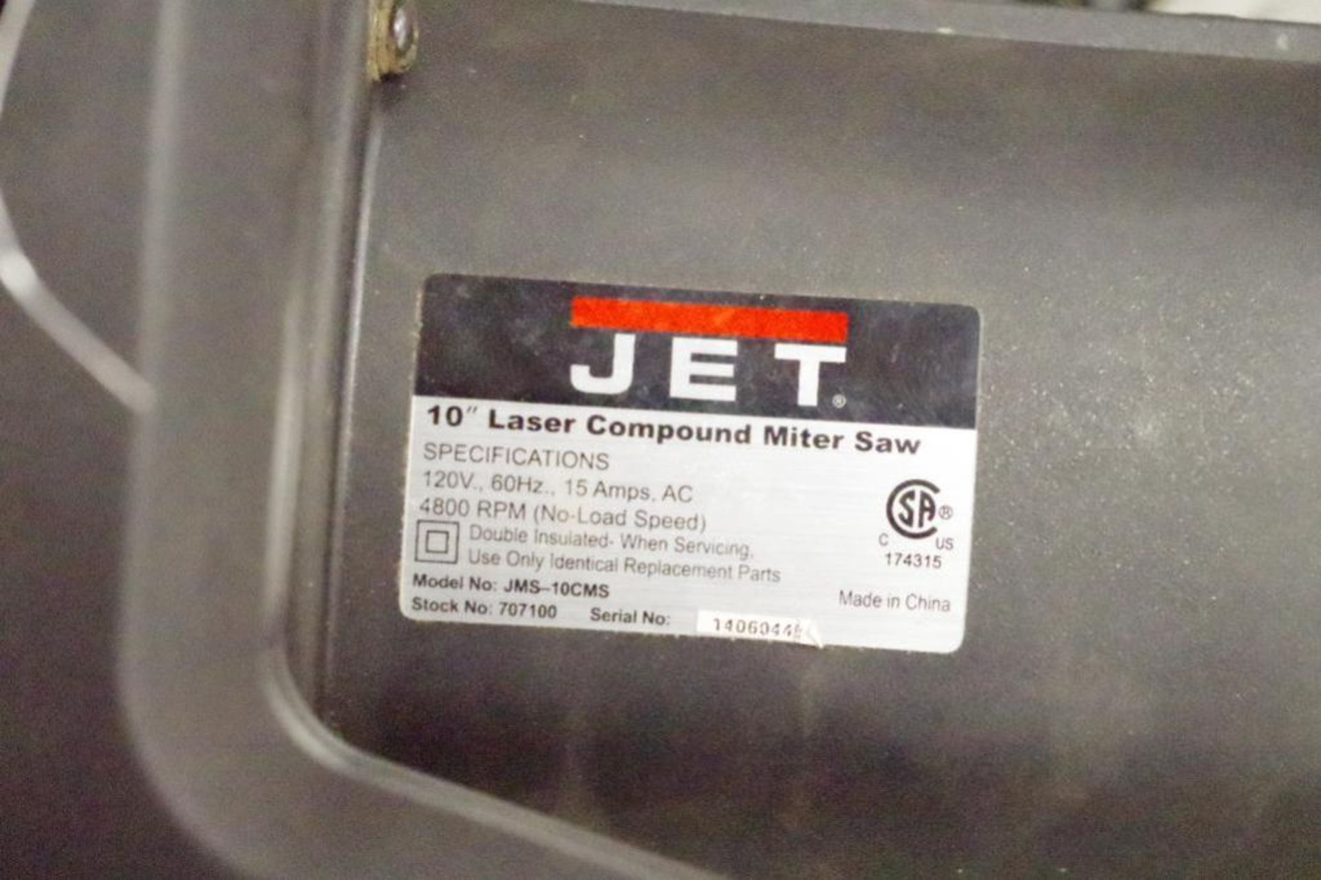 JET 10" Laser Compound Miter Saw M/N JMS-10CMS - Image 3 of 3