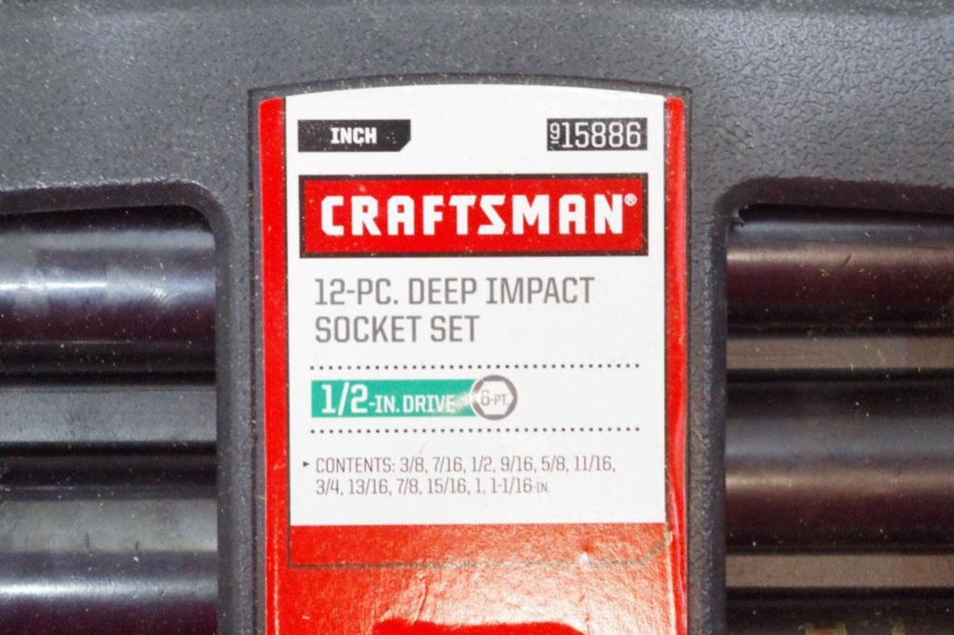 (2) CRAFTSMAN Tool Sets: 12-Piece 1/2" SAE Deep Socket & 7-Piece Universal SAE Ratcheting Wrenches - Image 2 of 3