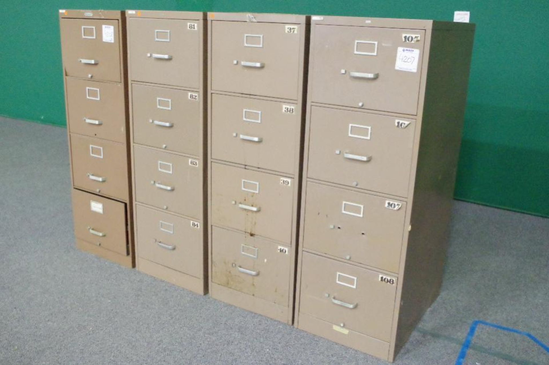 (4) 4-Drawer Filing Cabinets - Image 2 of 2