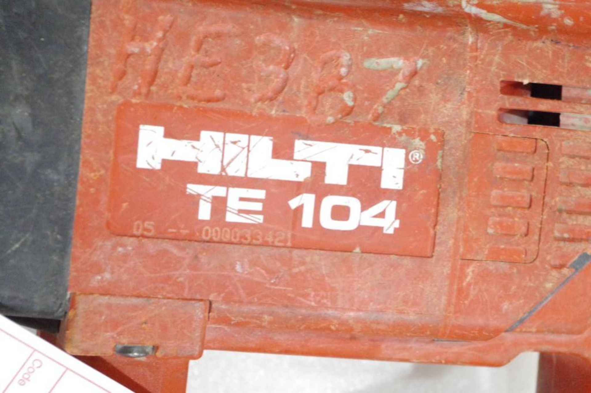 HILTI 115V Hammer Drill M/N TE104 Made in Lichtenstein - Image 2 of 2