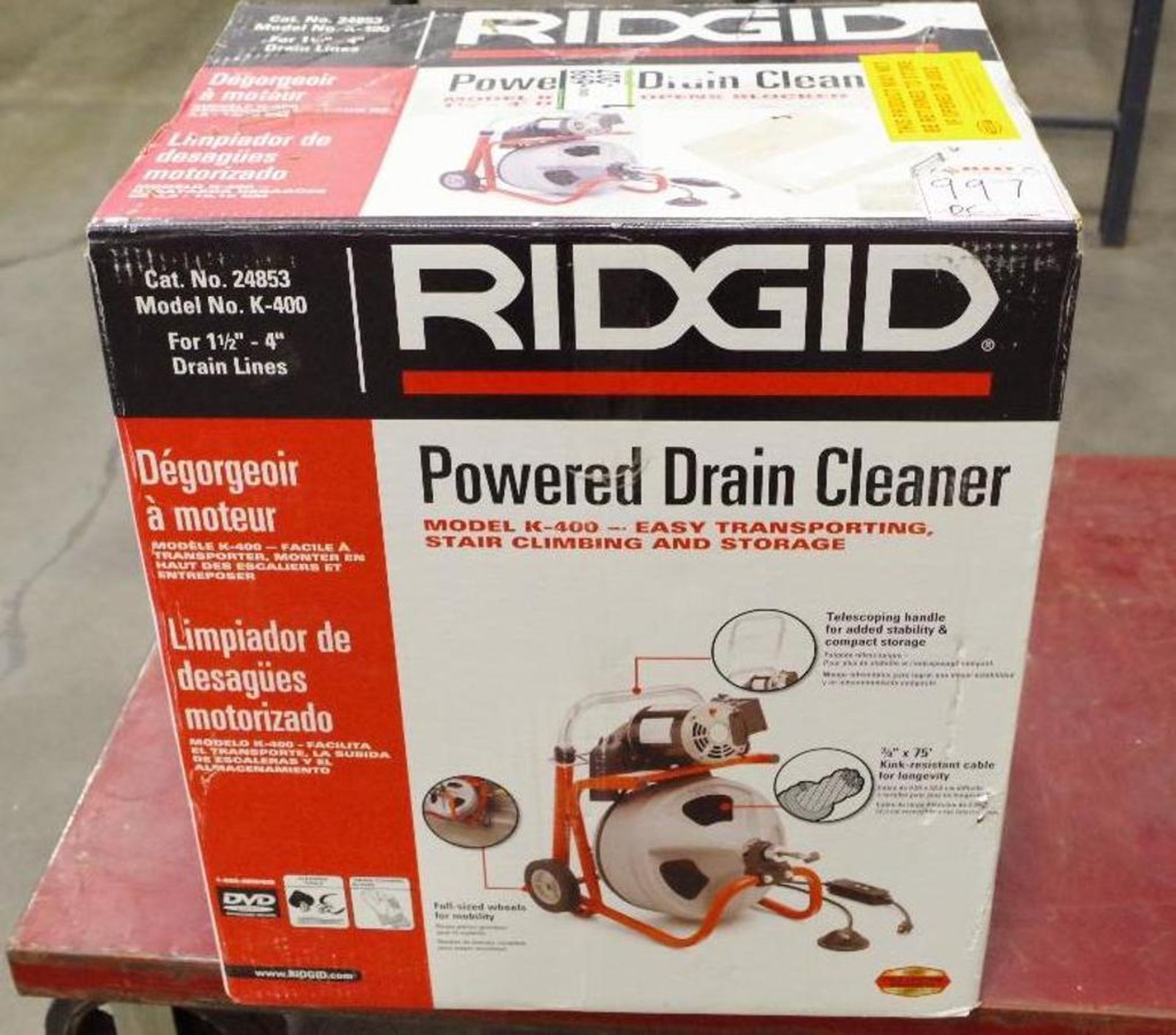 NEW RIDGID K-400 1/3HP Powered Drain Cleaner - Image 5 of 5