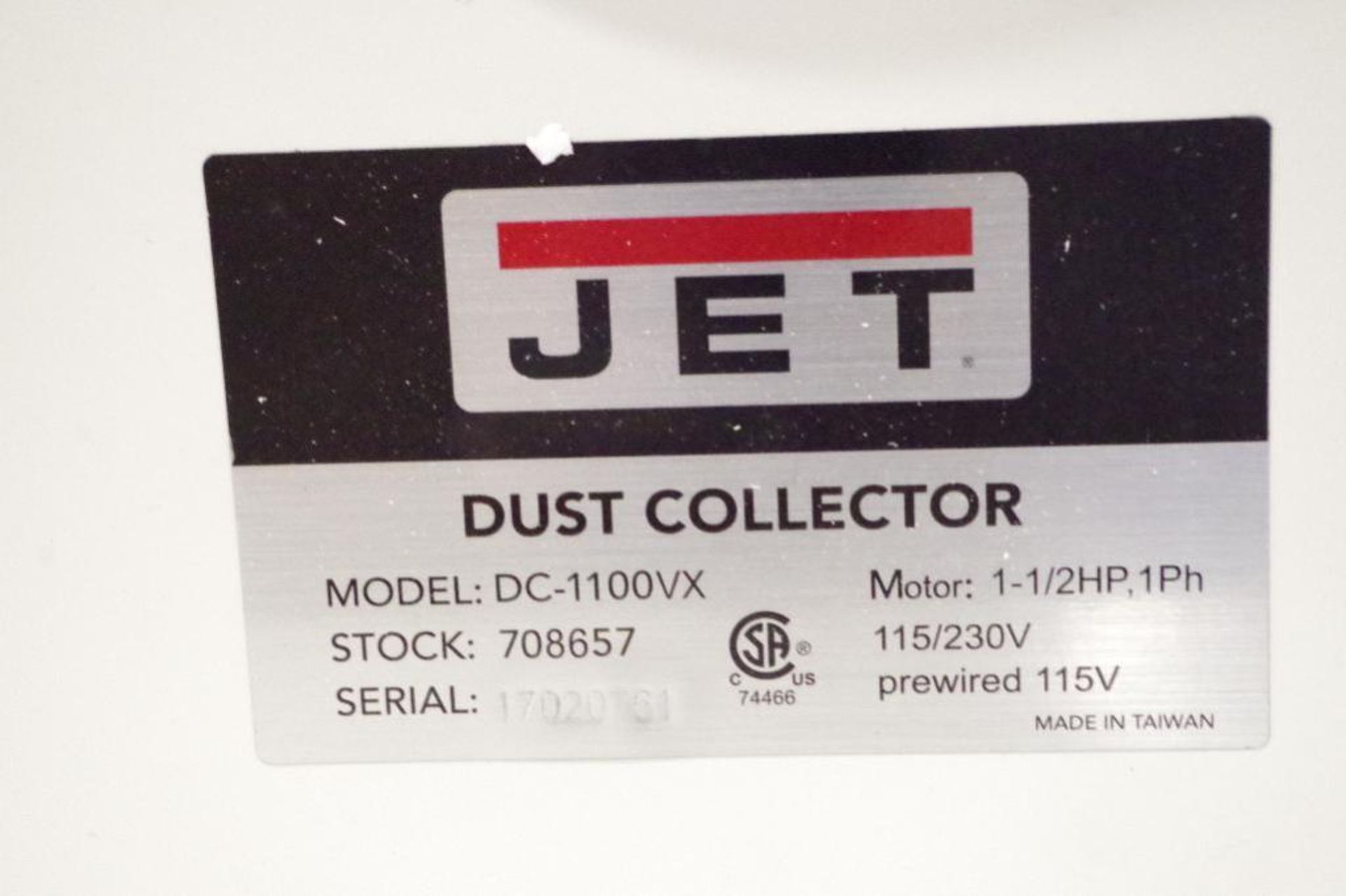 NEW JET Dust Collector w/ Vortex Cone Particle Separation System - Image 5 of 6