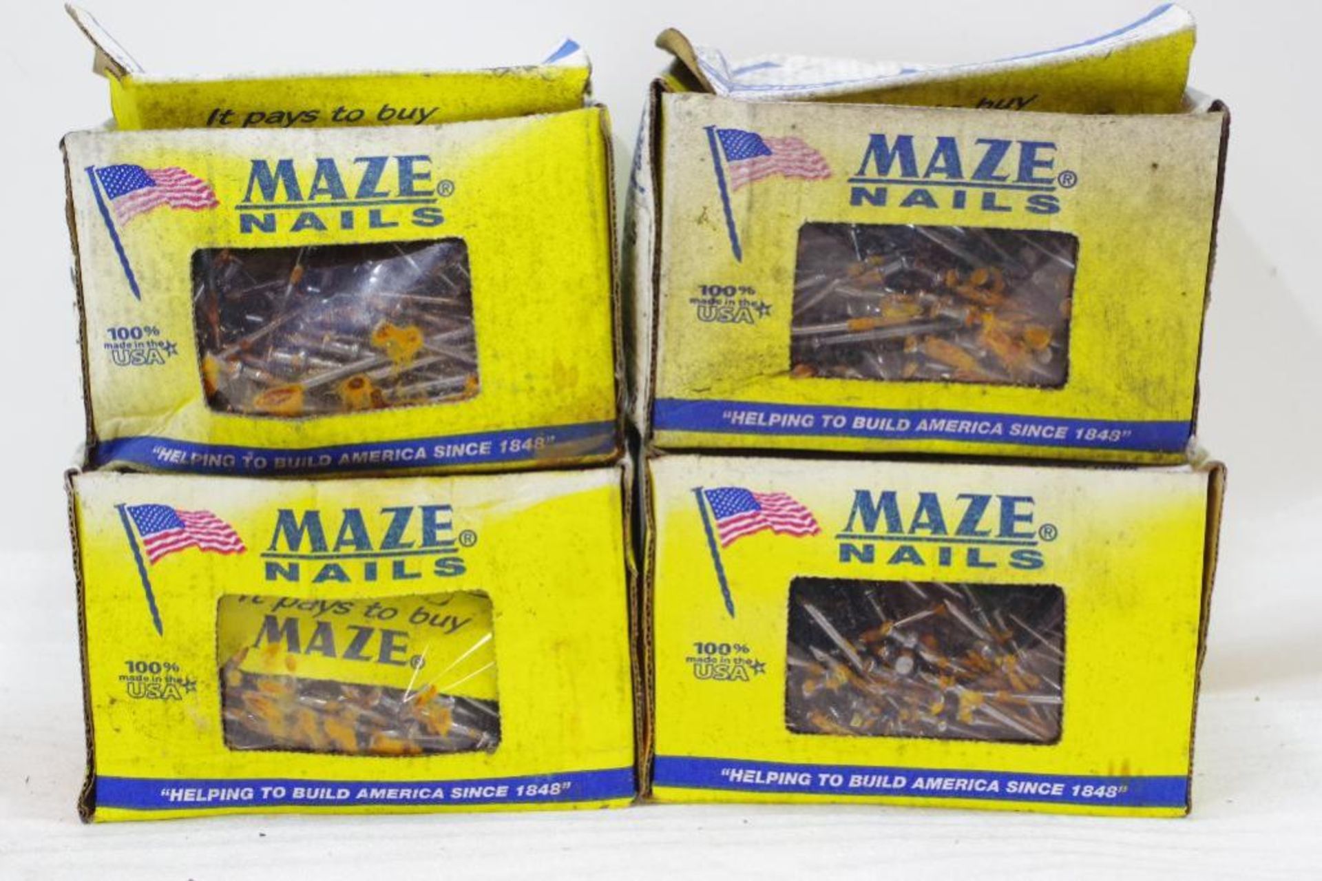 (20) Lbs. MAZE Bright Duplex Nails 2-1/2" 8d M/N DUP-8, Made in USA (4 Boxes of 5 Lbs. Each) - Image 4 of 4