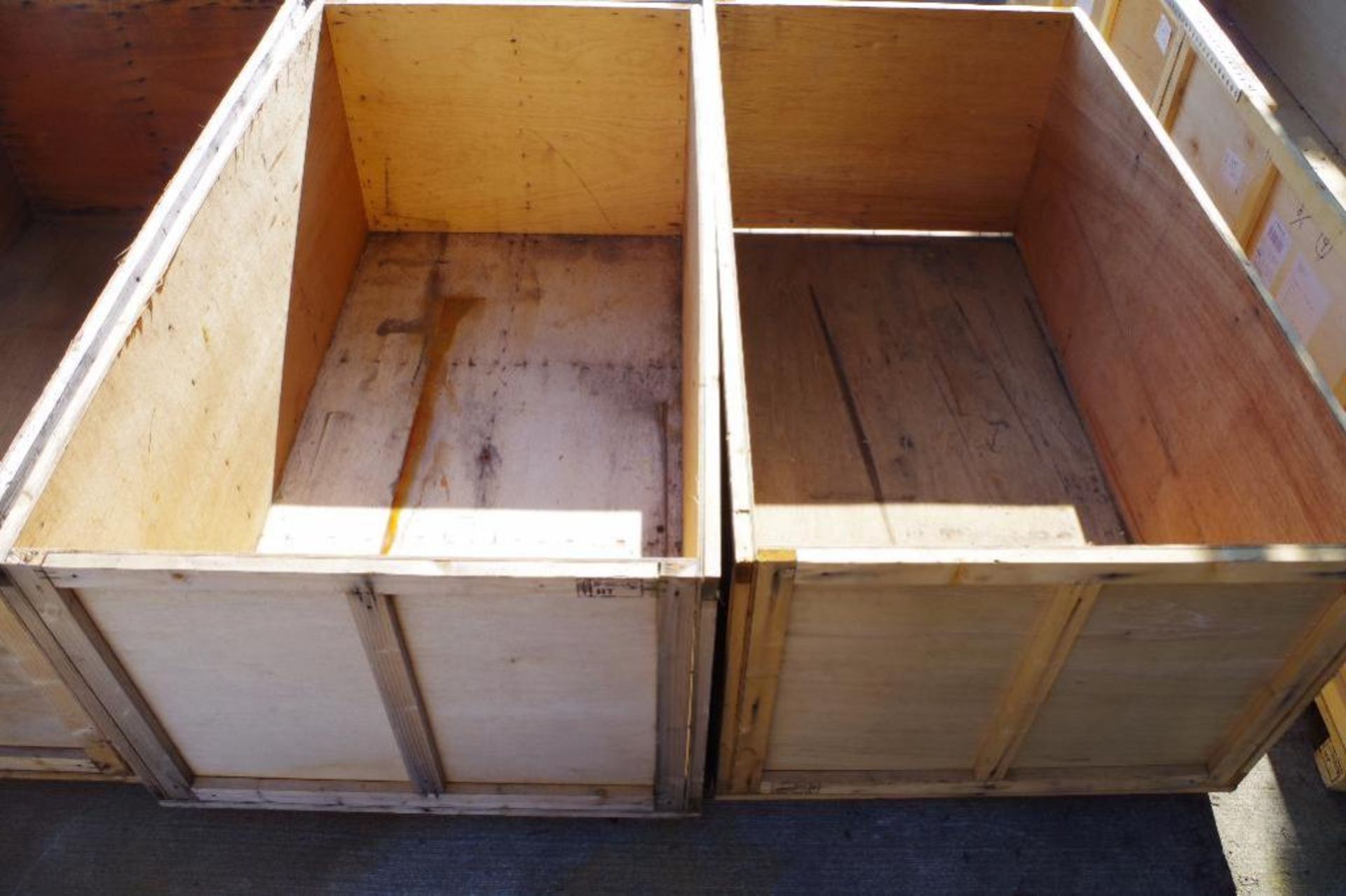 (2) Large Wood Containers, Approx. 61"L x 33.5"W x 27"H - Image 2 of 2