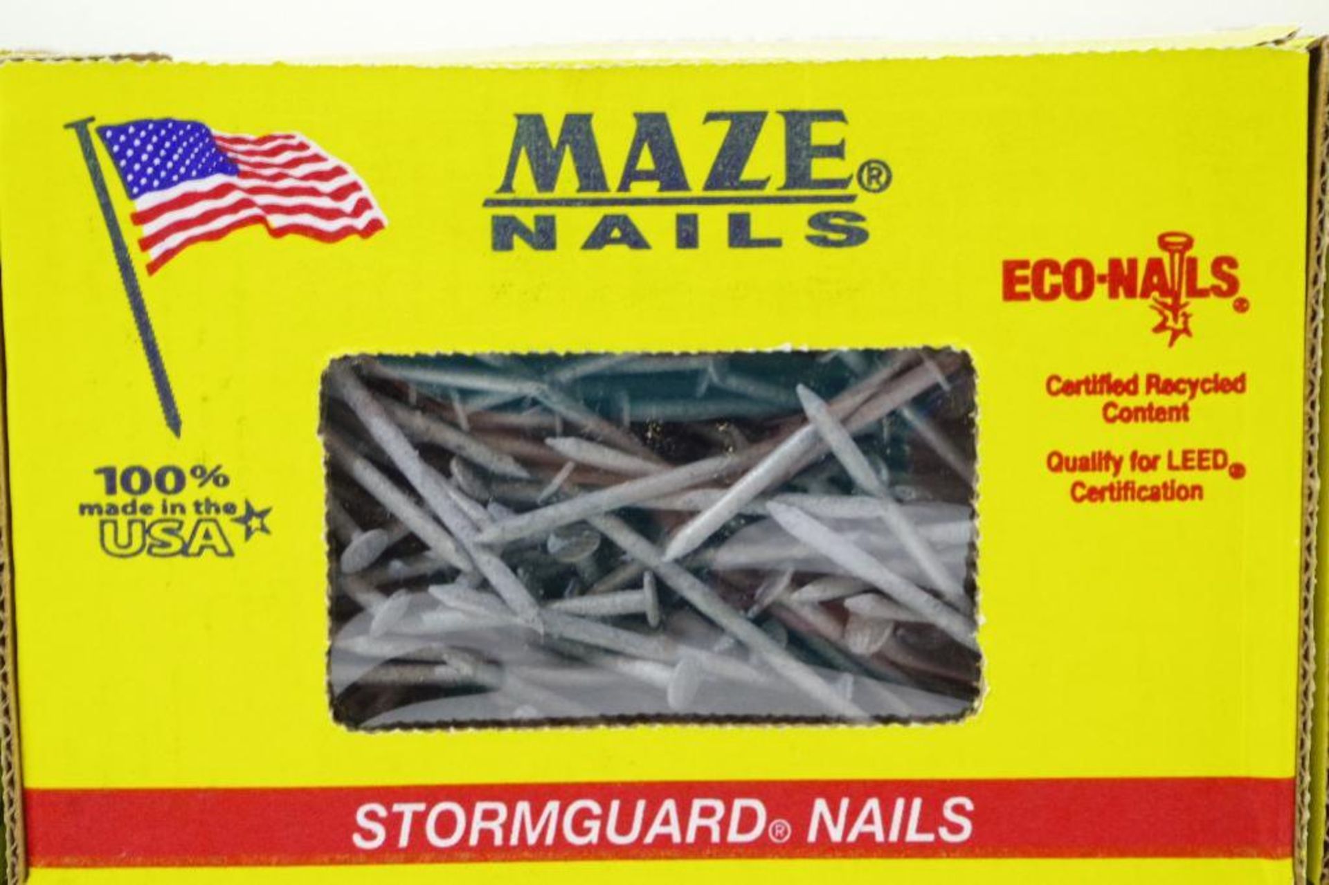 (30) Lbs. MAZE Stormguard Hot-Dip Galvanized Box Nail 2" 6d M/N S205, Made in USA (6 Boxes 5 Lbs.) - Image 2 of 7