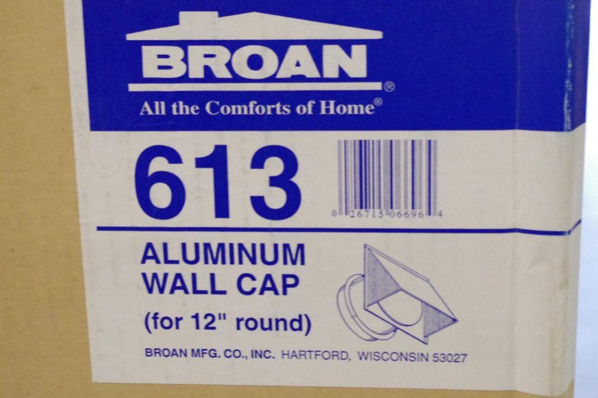 NEW BROAN Aluminum Wall Cap w/ 15" x 14-1/2" Flange M/N 613 - Image 2 of 4