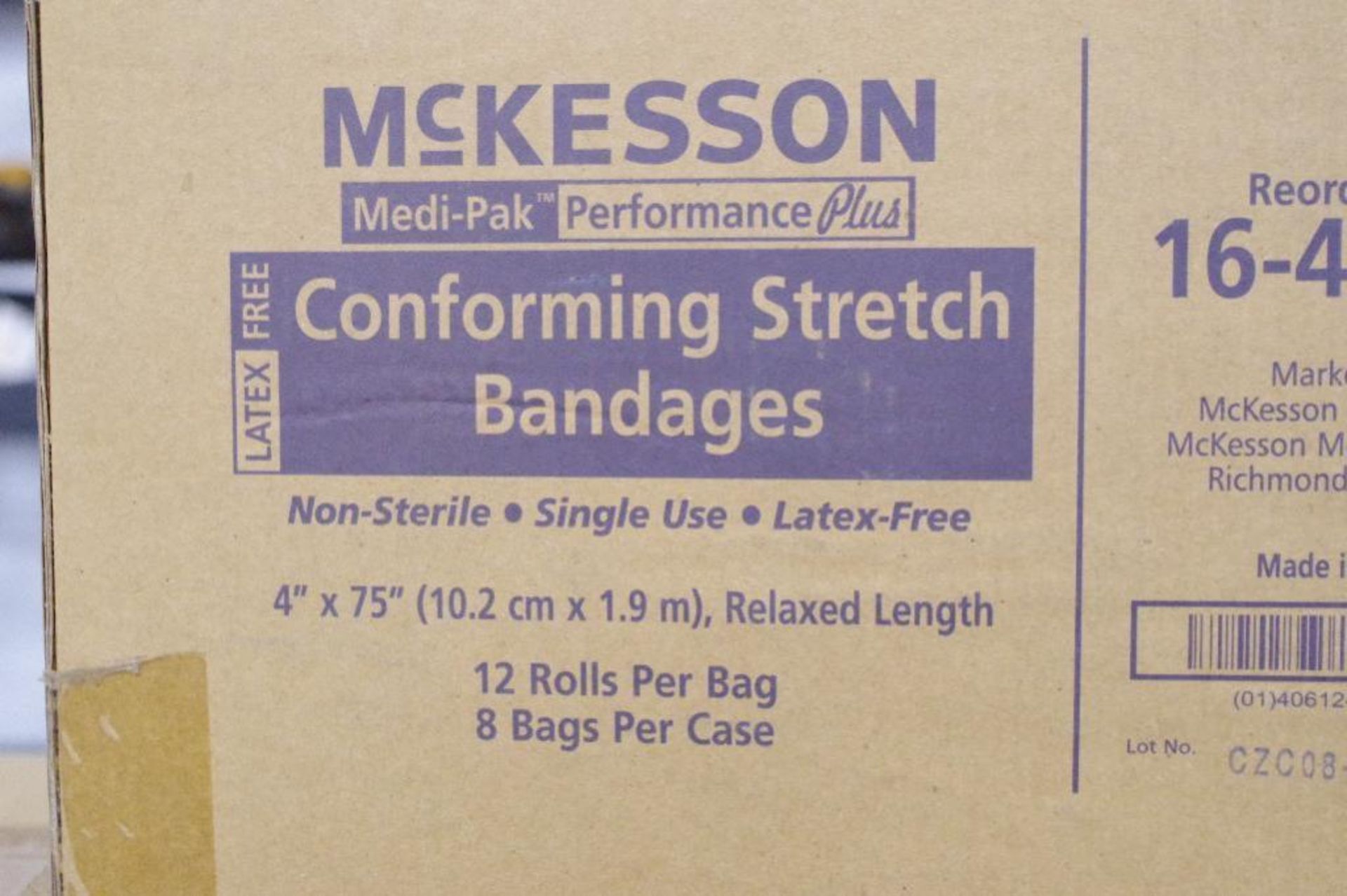 (288) McKESSON Conforming Stretch Bandages, 4" x 75" (3 Cases of 96 Rolls) - Image 2 of 3