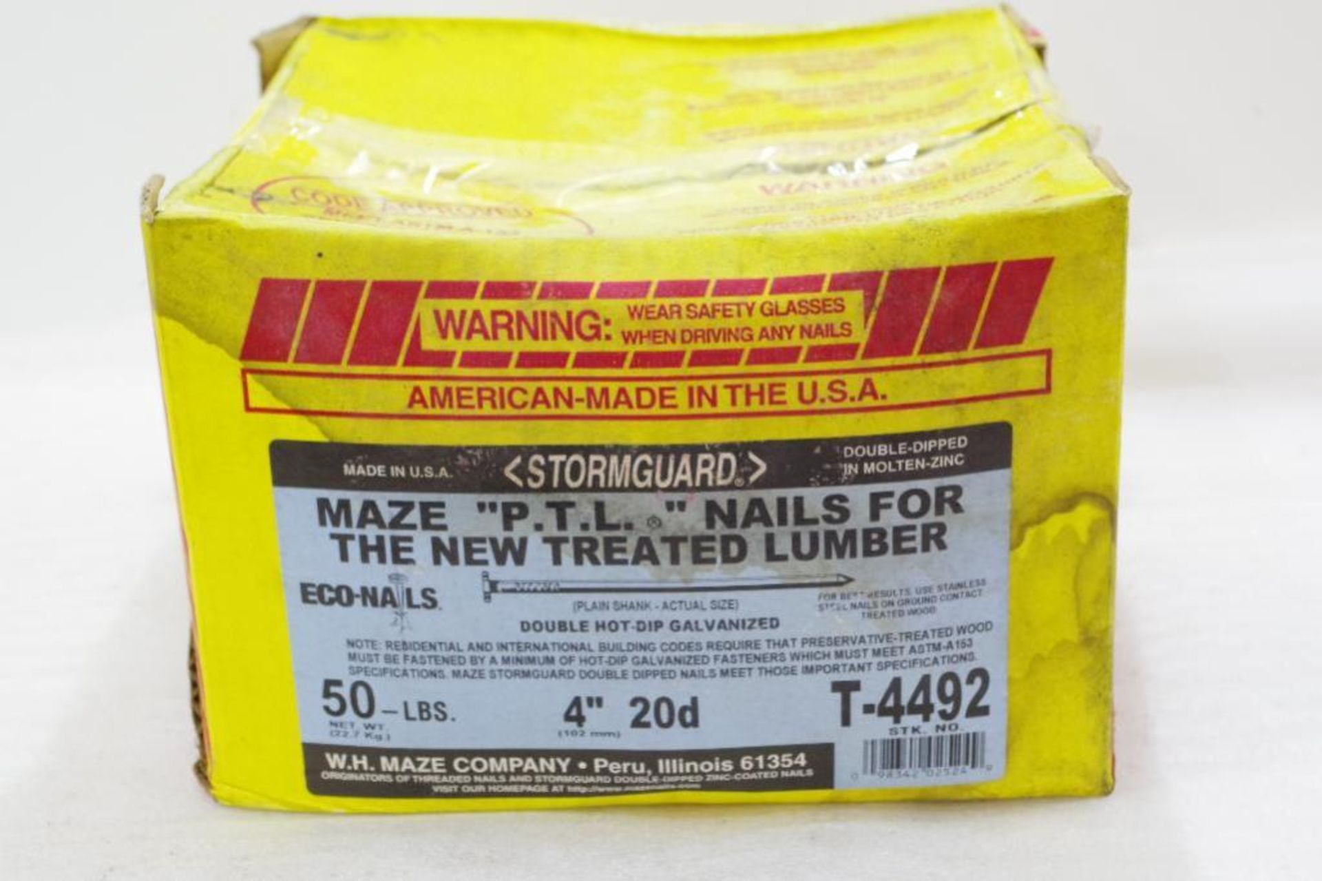 (50) Lbs. MAZE Stormguard "PTL" Nails 4" 20d M/N T-4492, Made in USA (1 Box of 50 Lbs.) - Image 5 of 5