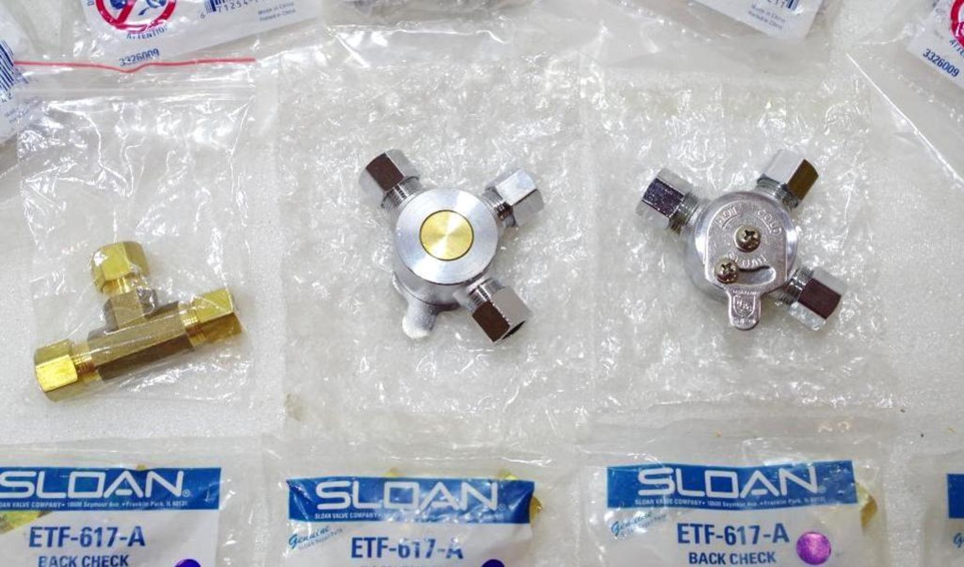 (17) NEW SLOAN Plumbing Assemblies: 9-Mixing Valves & 8-Back Check Tee Assemblies - Image 2 of 4