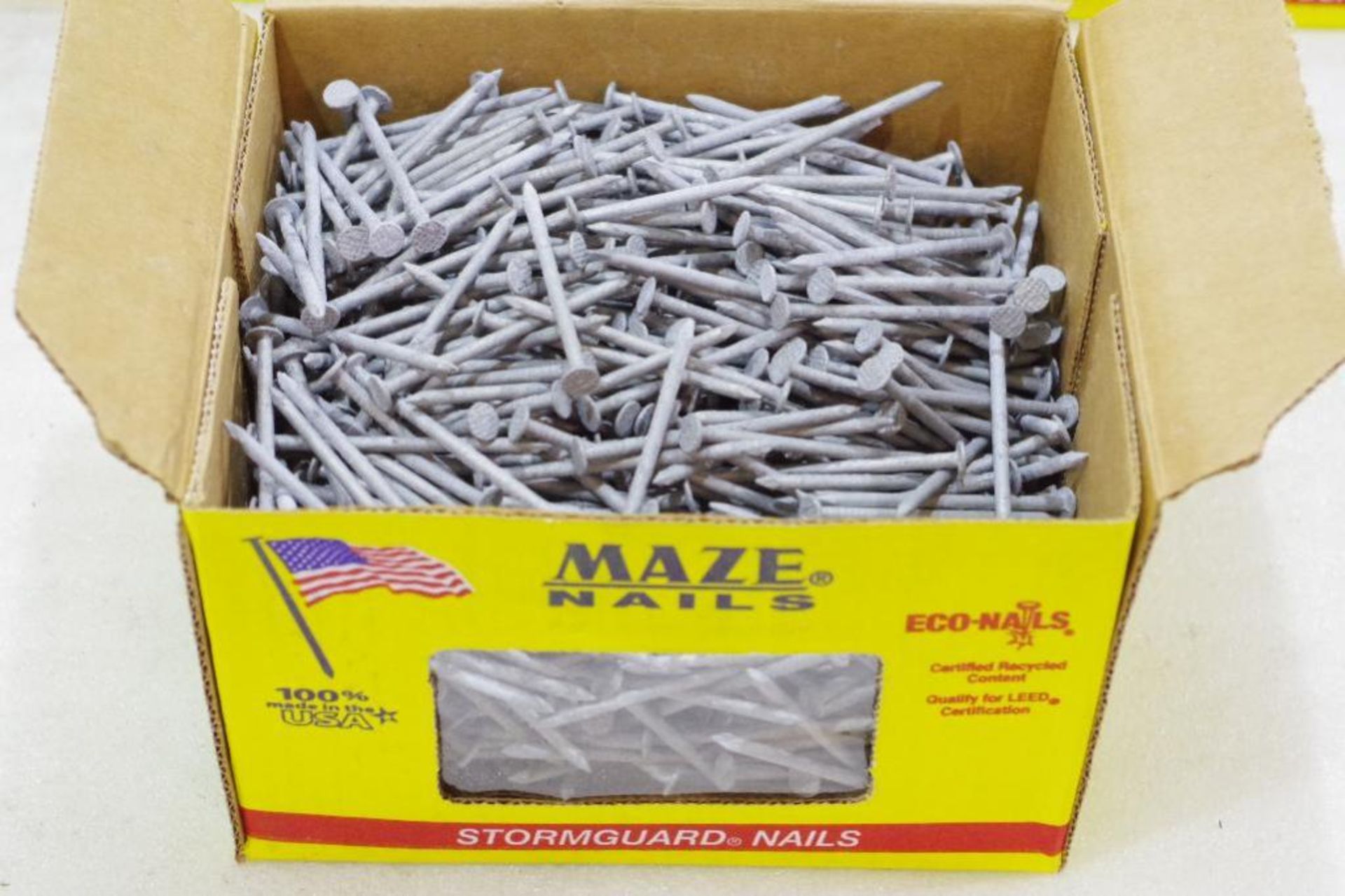 (30) Lbs. MAZE Stormguard Hot-Dip Galvanized Box Nail 2" 6d M/N S205, Made in USA (6 Boxes 5 Lbs.) - Image 6 of 7