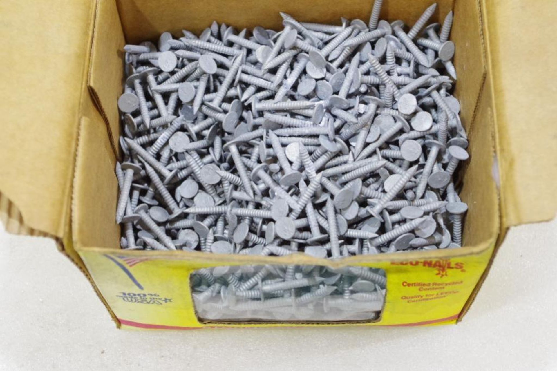 (50) Lbs. MAZE Asphalt and Fiberglass Shingle Nails 1" M/N R-101-A, Made in USA (10 Boxes of 5 Lbs.) - Image 2 of 4