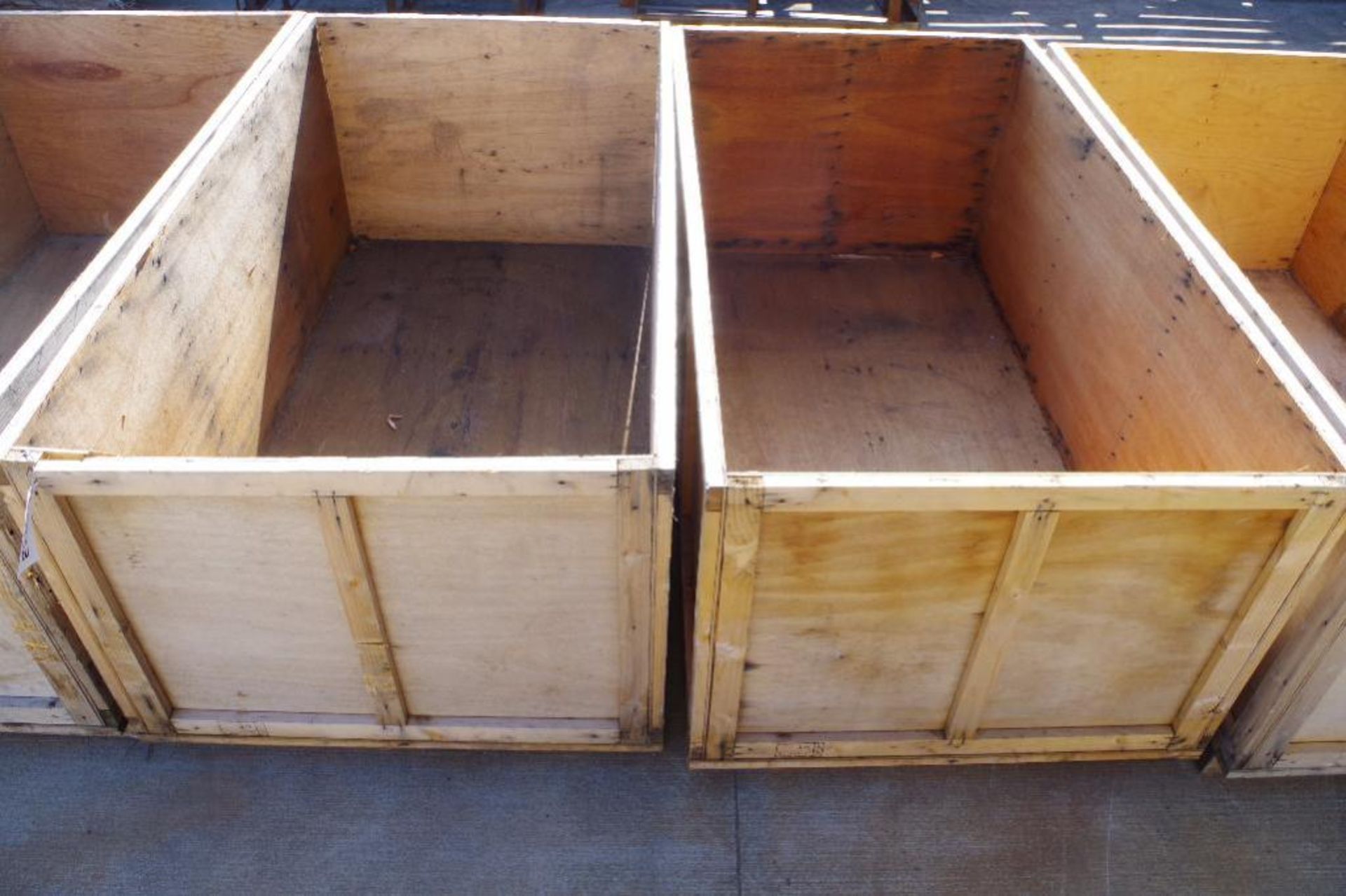 (2) Large Wood Containers, Approx. 61"L x 33.5"W x 27"H - Image 2 of 2