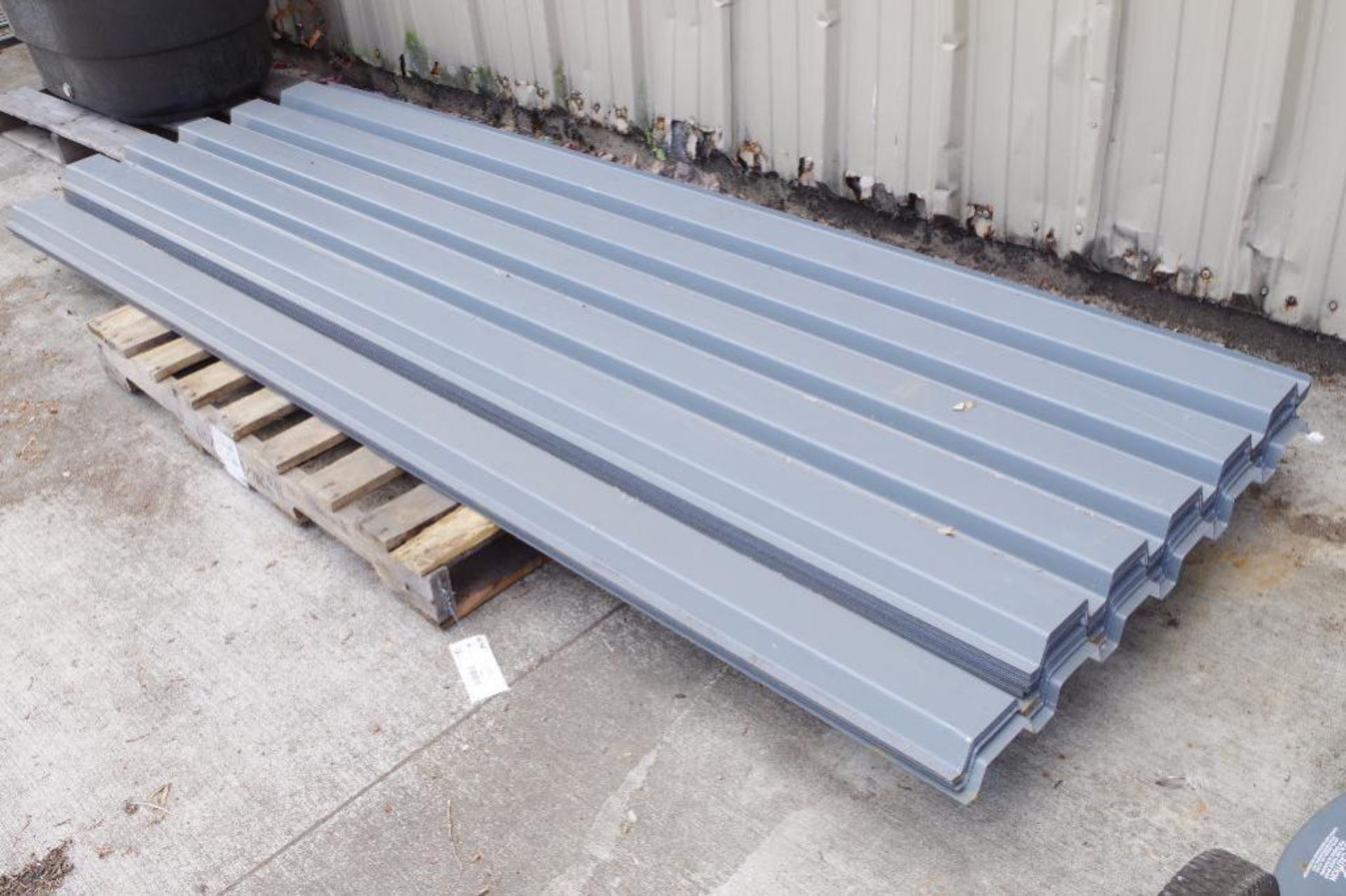 (16) Corrugated Steel Roof Panels: (11) 104" L x 31" W, (5) 104" L x 37" W