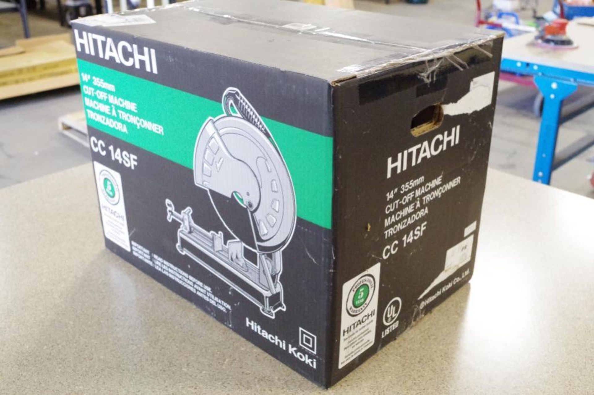 NEW HITACHI 14" Cut Off Machine w/ 1" Arbor in Sealed Box, 15A, M/N CC14SF - Image 3 of 4