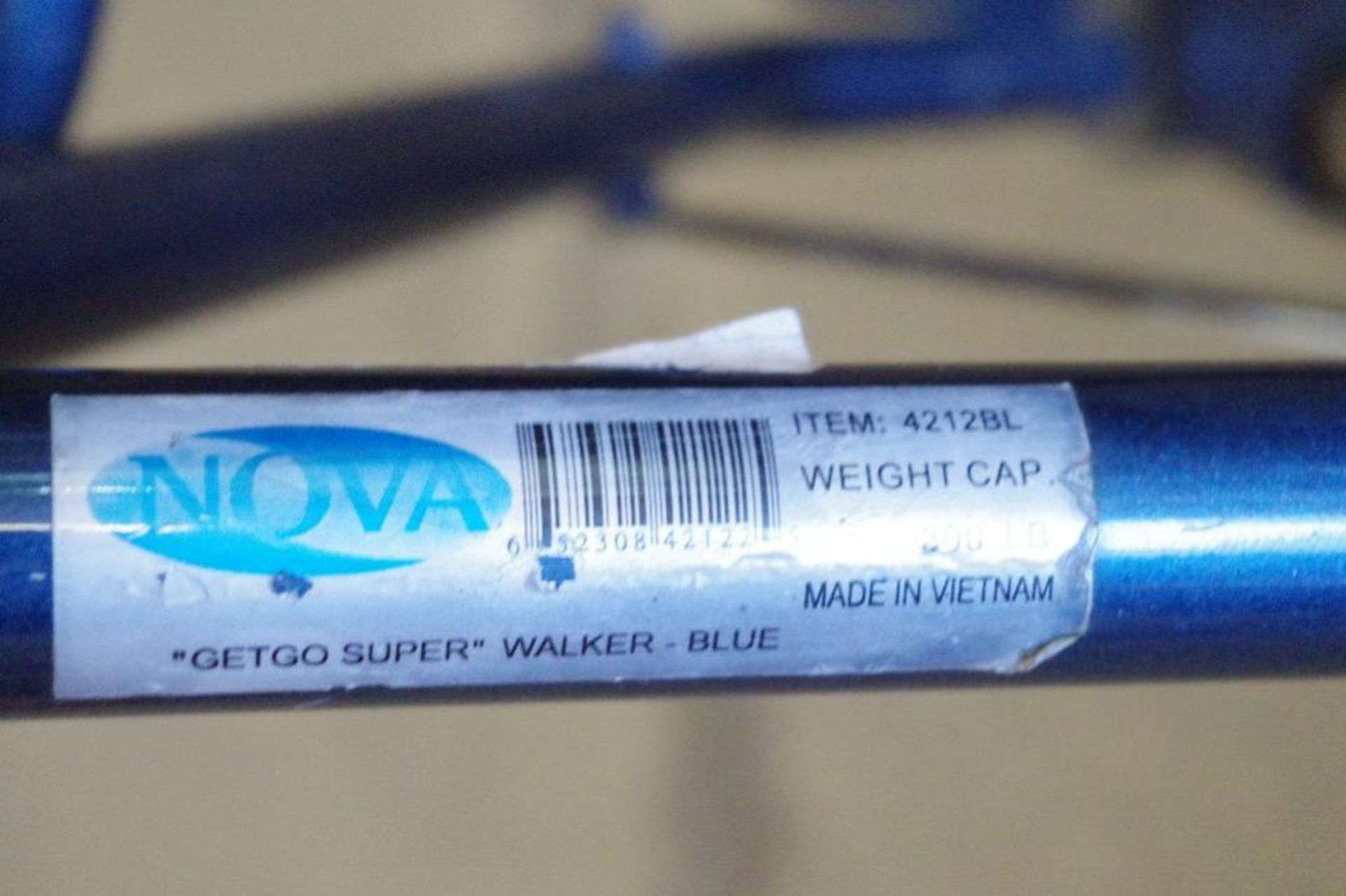 NOVA Blue "Getgo Super" 4-Wheeled Walker M/N 4212BL (Handles may need cleaned) - Image 2 of 2