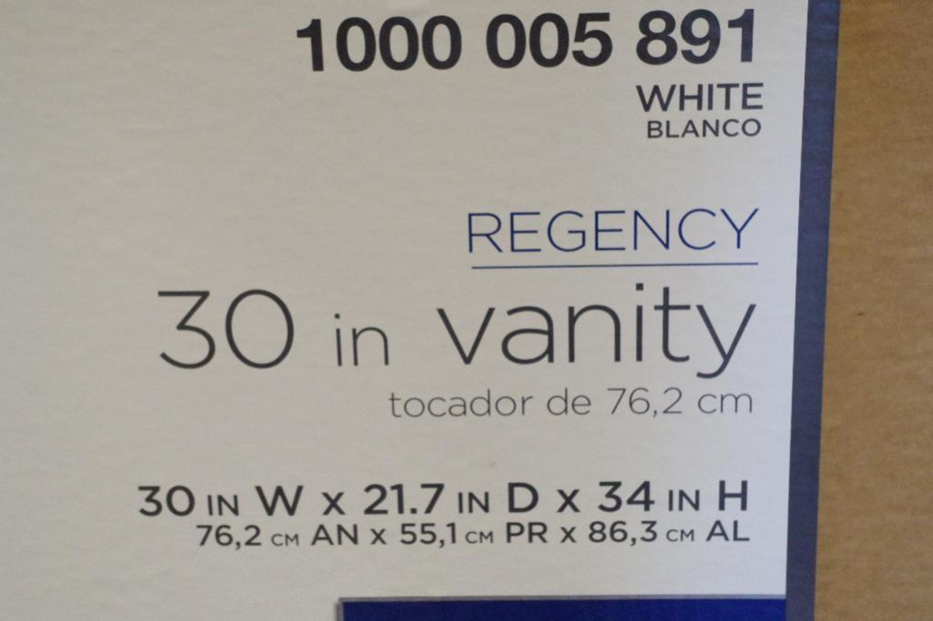 NEW GLACIER BAY Regency 30" Vanity, Color: White, Approx. 30" W x 21.7" D x 34" H - Image 8 of 13