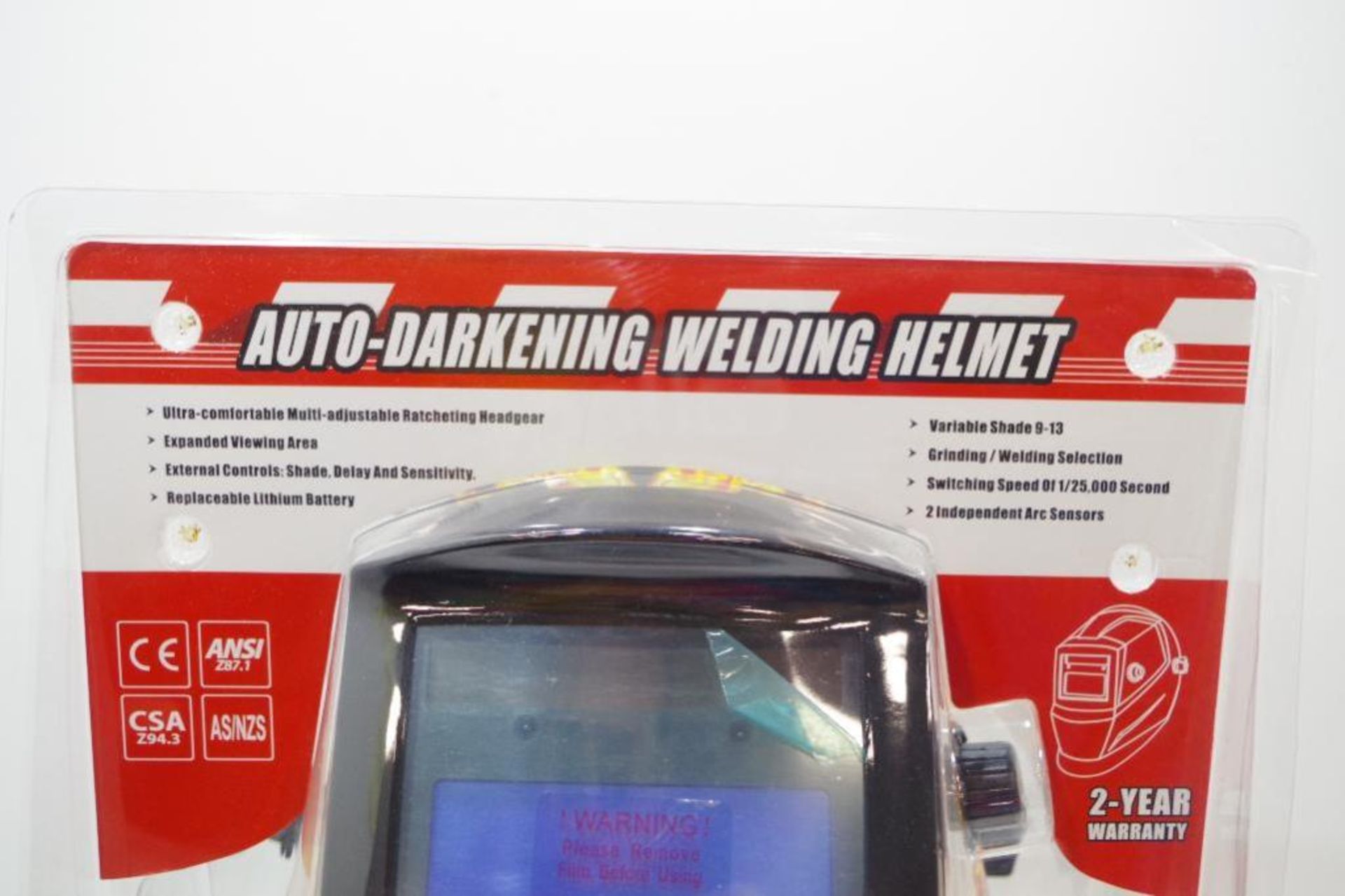 UNUSED Auto-Darkening Welding Helmet, Variable Shade 9-13 - Image 4 of 5