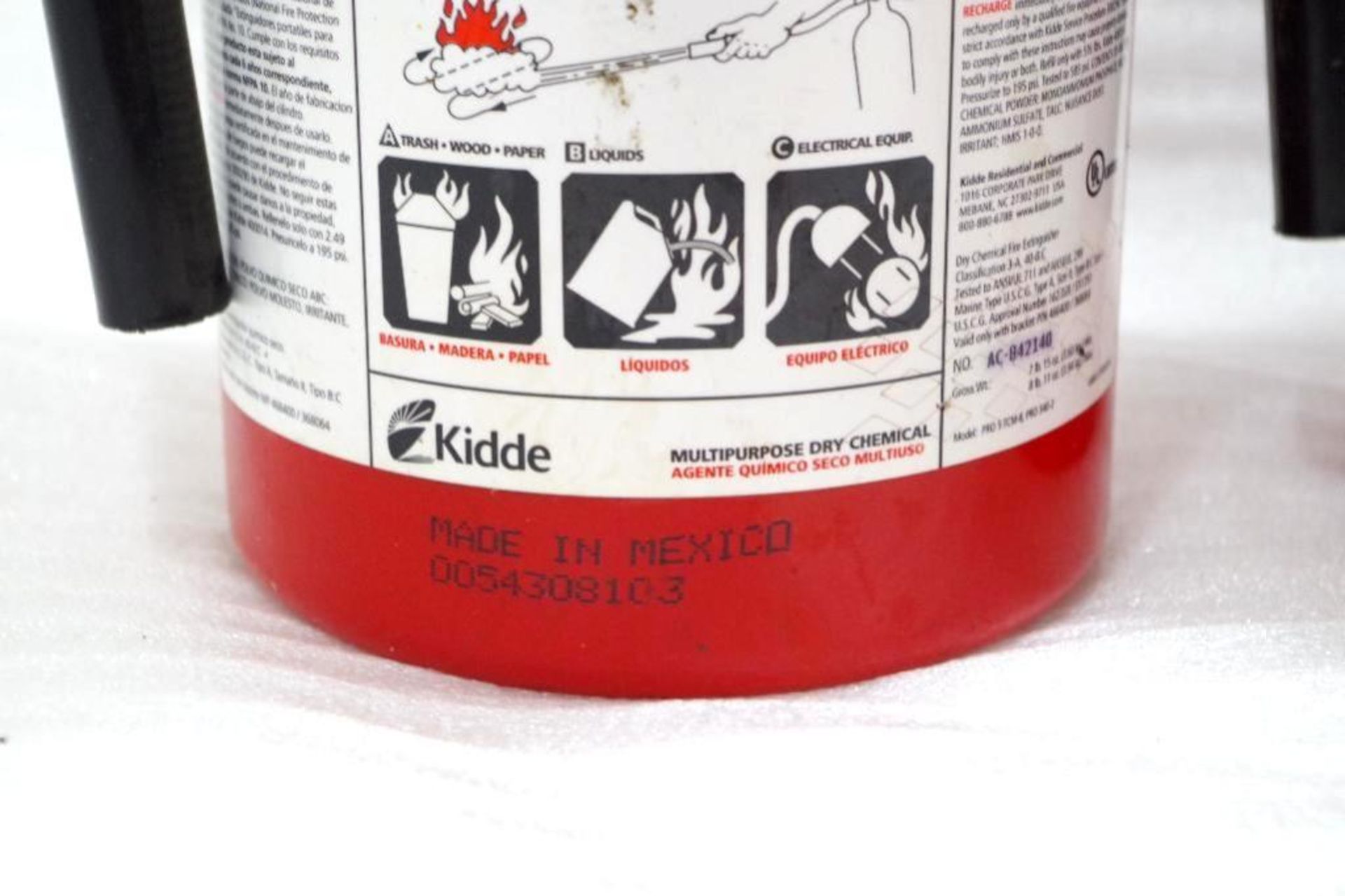 [4] KIDDE 8-Lb. Fire Extinguishers, Multipurpose Dry Chemical - Image 2 of 2