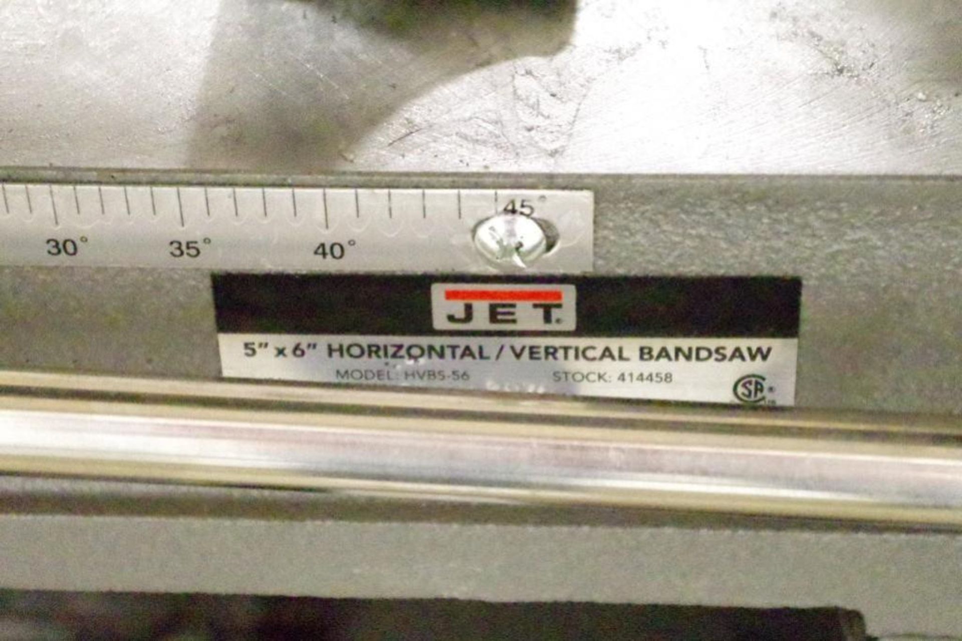 JET 5x6 Horizontal/Vertical Bandsaw w/ 3-Speed Step Pulley - Image 5 of 7