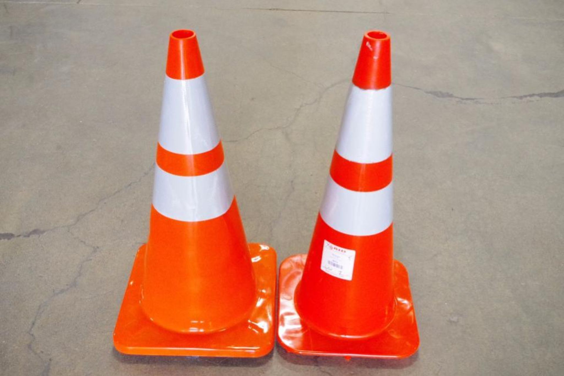 [2] 27"H Traffic Cones: Orange w/ Reflective Tape - Image 2 of 3