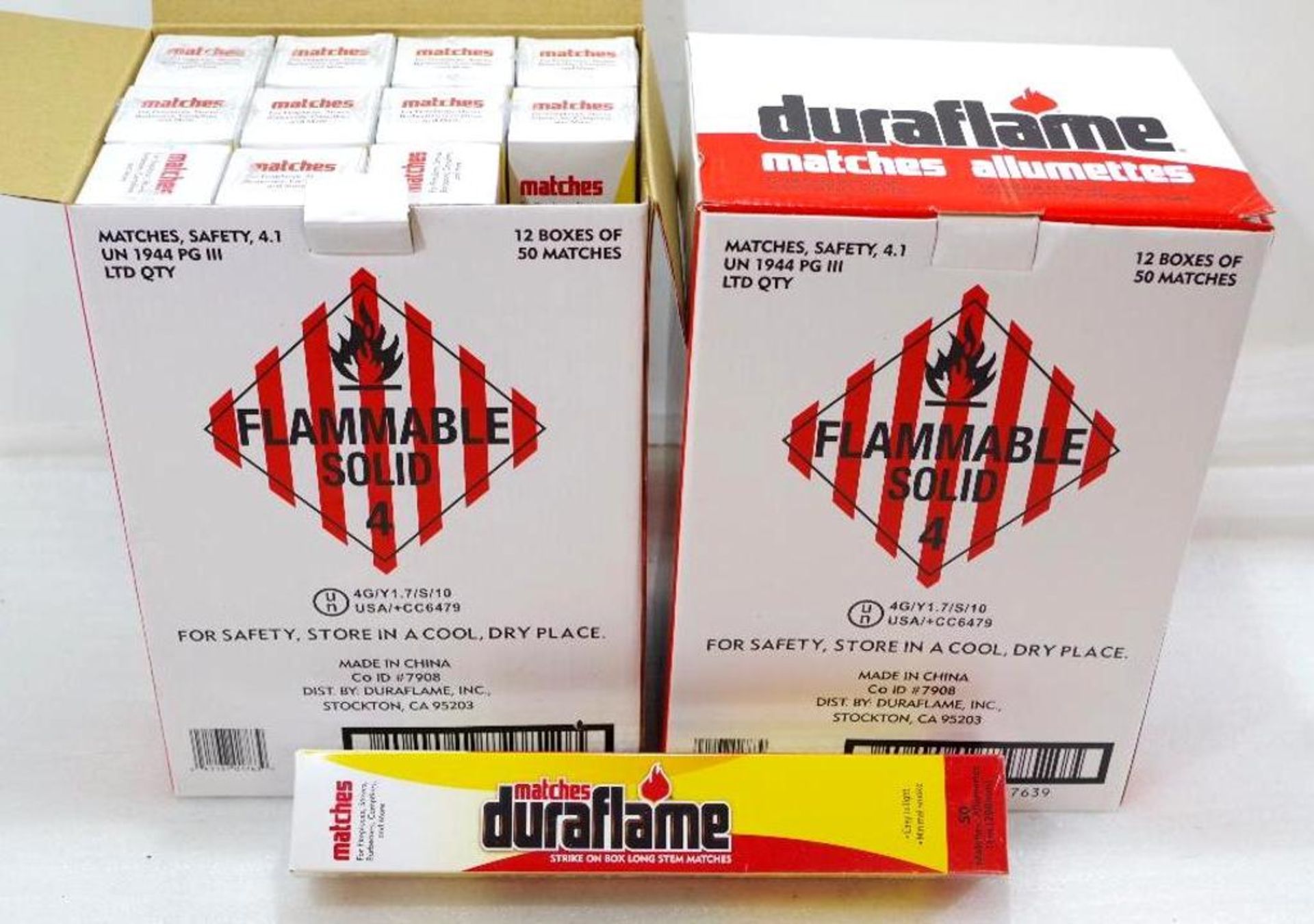 [1200] DURAFLAME Safety Matches (1-Case w/ 2-Boxes of 600 Each)